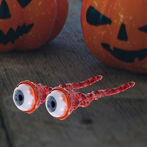 Miniatura 6 de TOYANDONA 2 piezas de globos oculares rasgados de látex para cabeza muerta, ojos falsos aterradores, realistas, de simulación sangrienta, accesorios