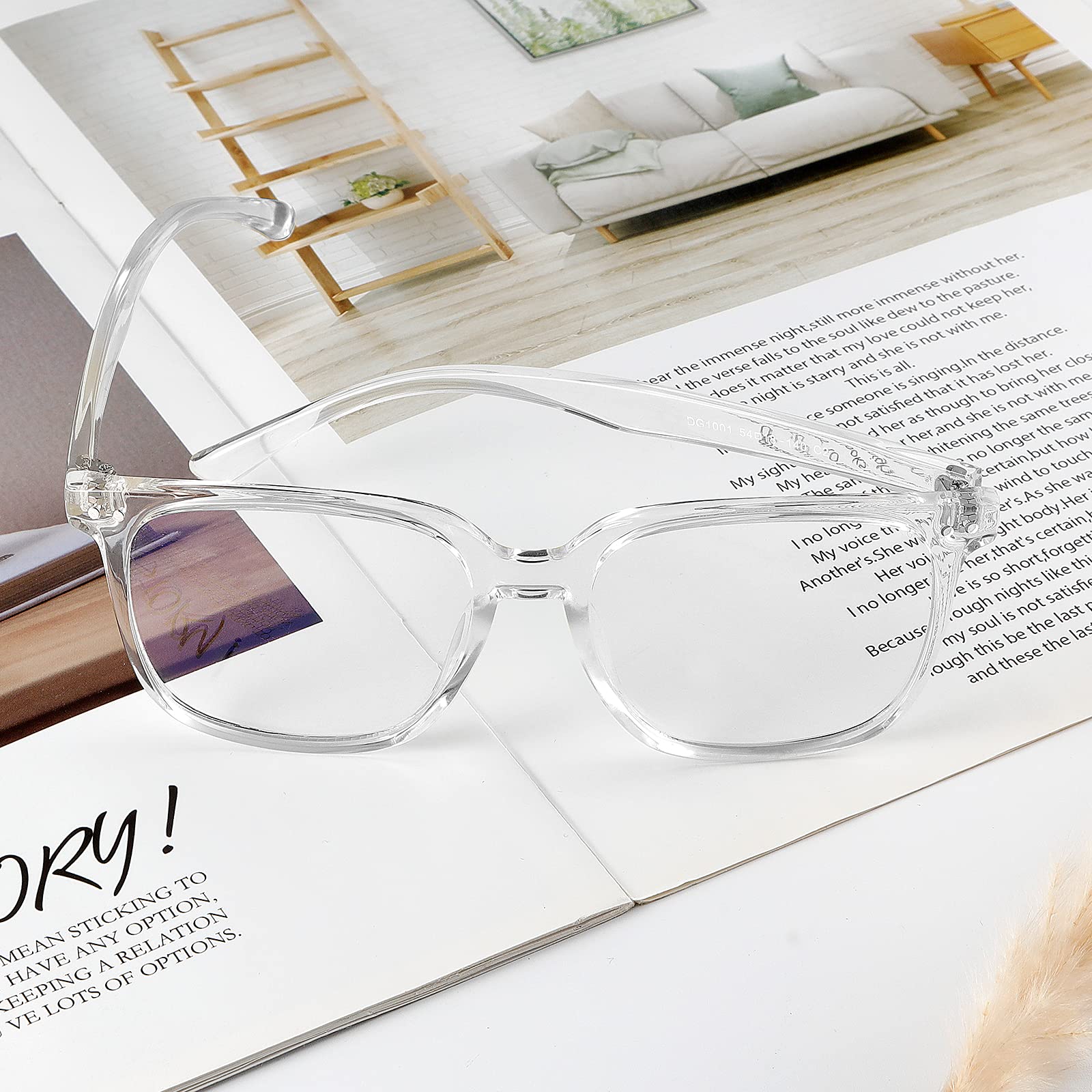 Blaulicht-Brille für Damen und Herren, blendfrei, übergroße Computerbrille