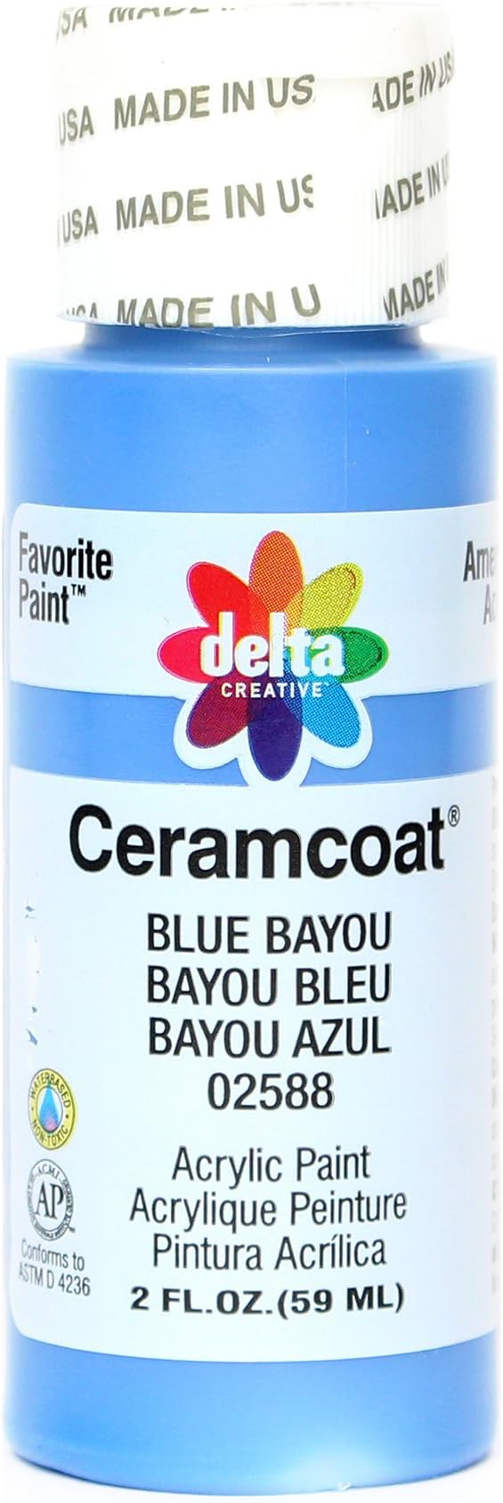 Delta Creative Ceramcoat Acrylic Paint in Assorted Colors (2 oz), 2588, Blue Bayou