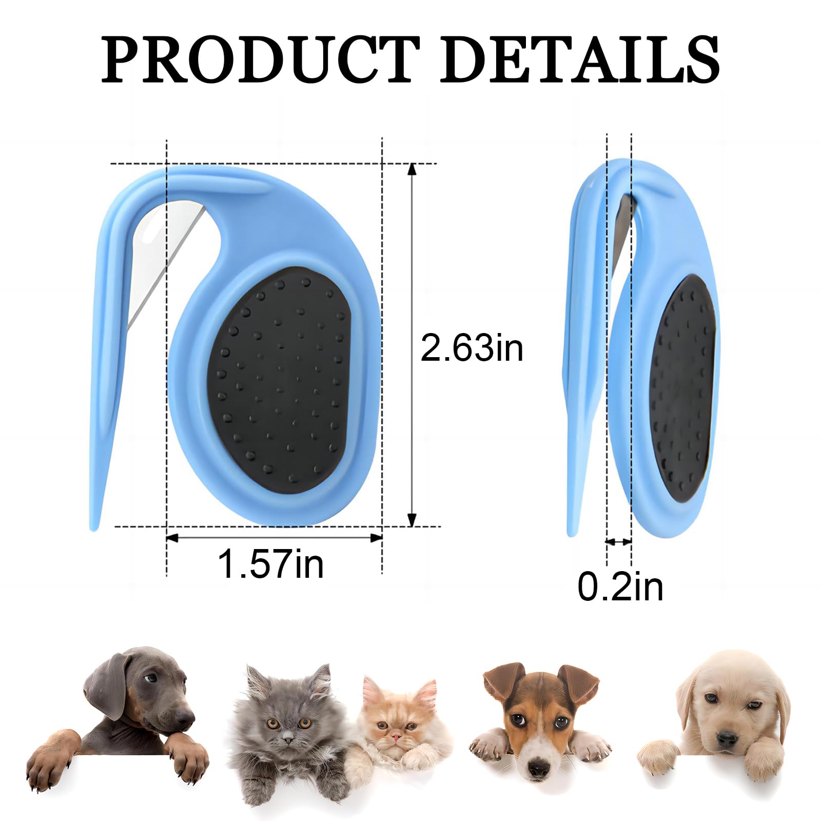4 peines para anudar gatos, peine de nudos para mascotas, peine de nudos para perros, peine de nudos para mascotas, herramienta de aseo para mascotas para eliminar el pelo enredado (1 unidad, naranja