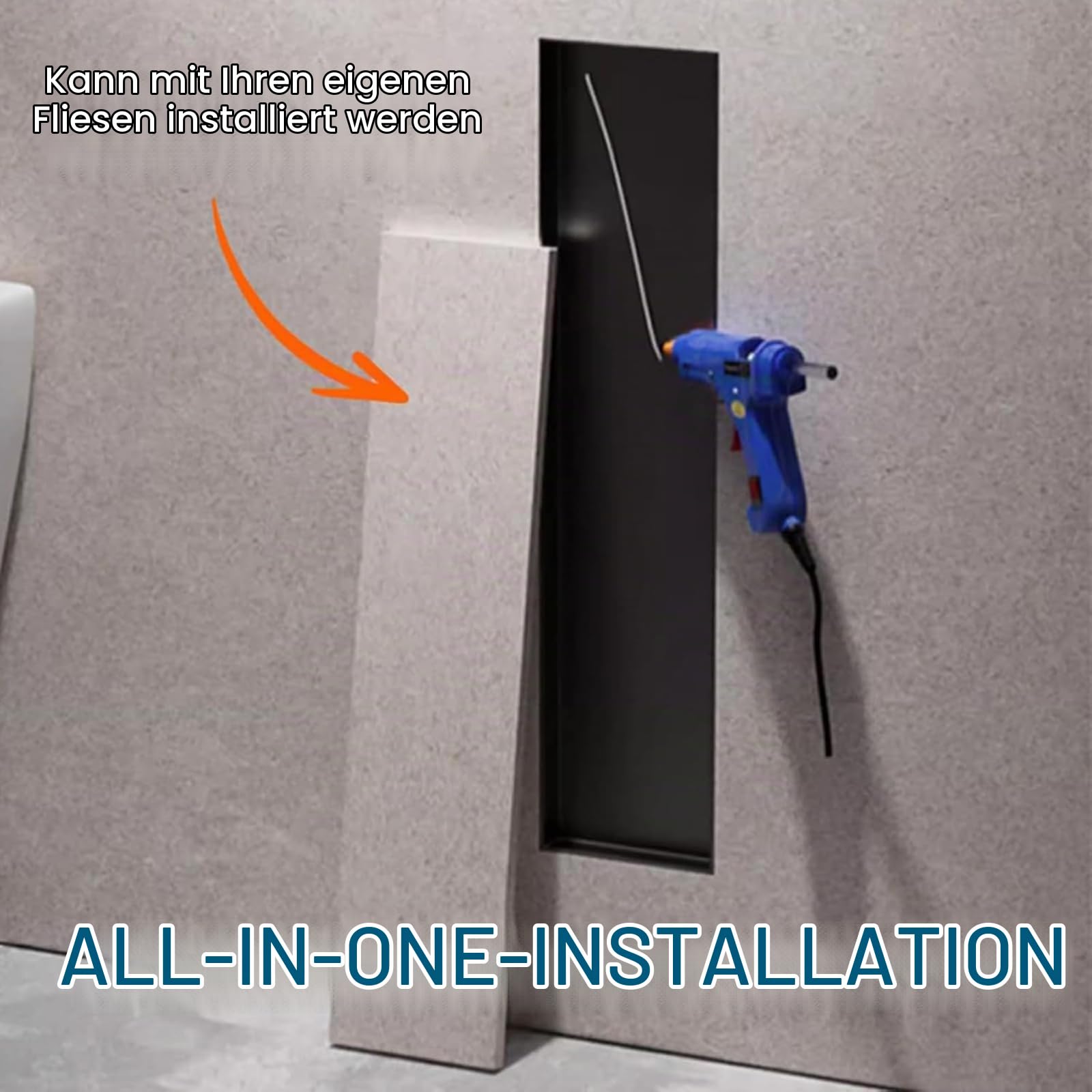 Porta Scopino Per Wc A Scomparsa, Incasso Invisibile Nella Parete Del Bagno | Scopino Per Wc Nascosto Con Scopino E Supporto, Design Invisibile, Con Chiusura Elastica, Piastrellabile Sulla