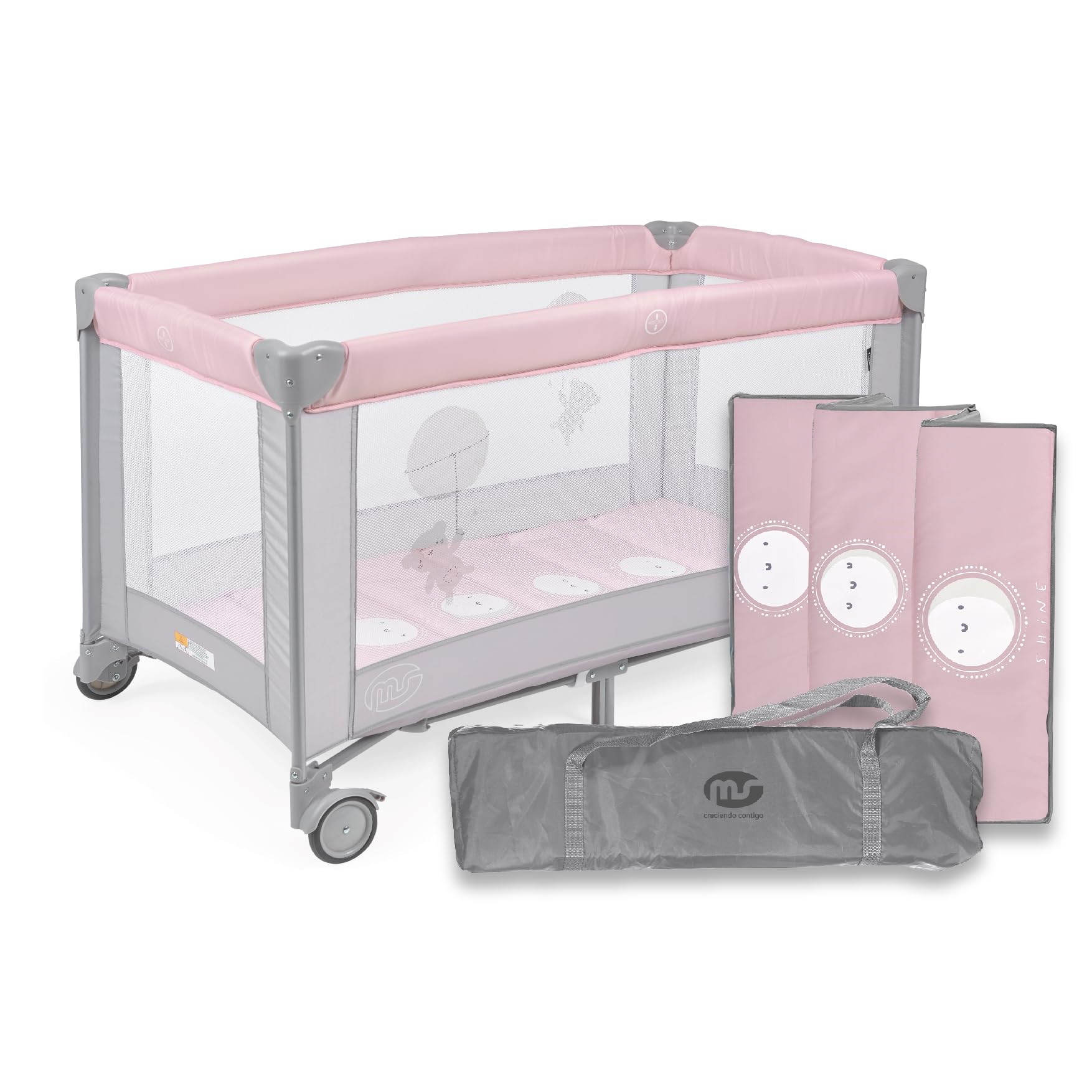 Lettino Da Viaggio Pieghevole Per Bambini - 120x60 Cm, Con Materasso E Borsa, Da 0 A 15 Kg