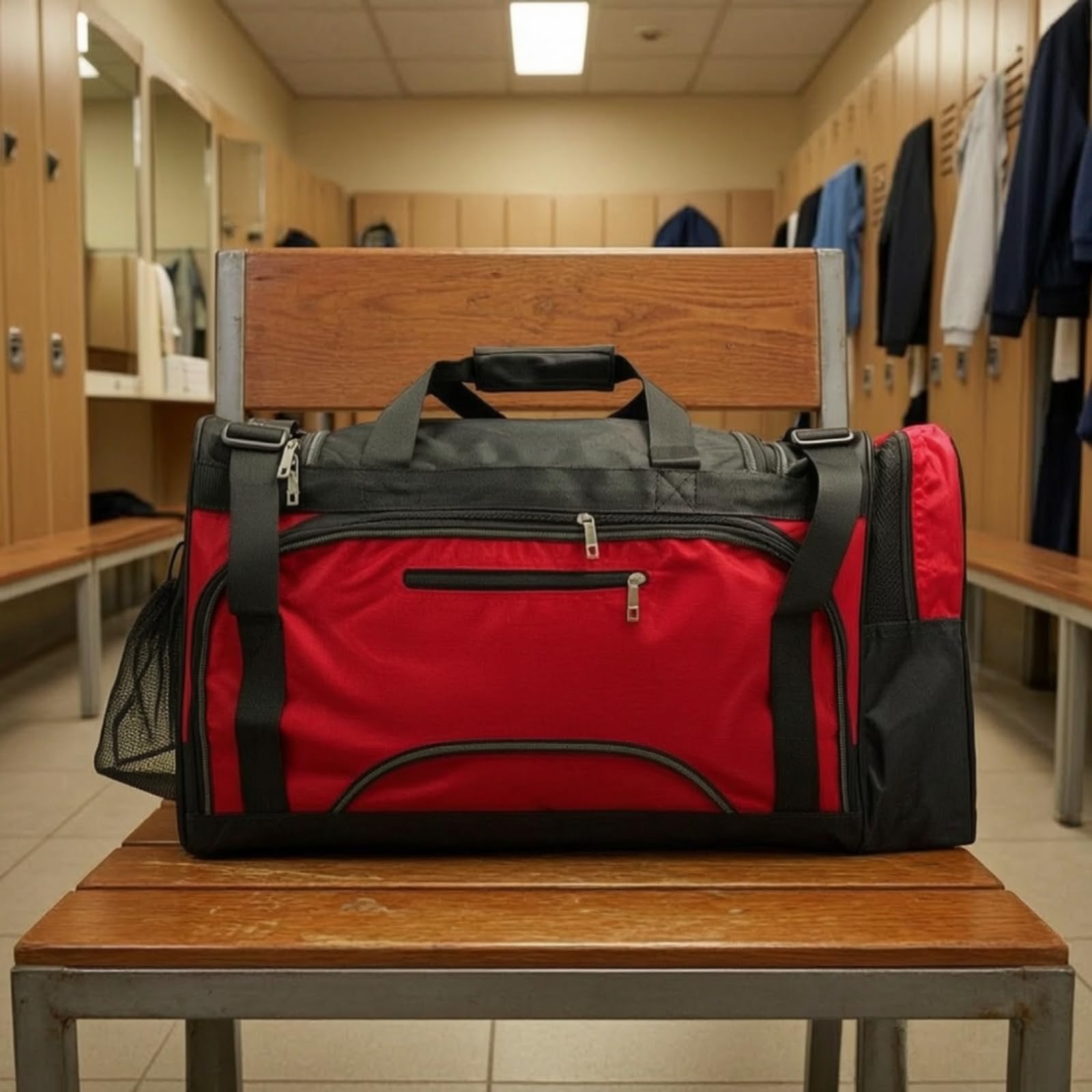 Baoblaze Borsa Sportiva Porta Attrezzatura Borsone Palestra Sacca Allenamento Zaino Equipaggiamento con Tracolla Regolabile E, Array, B款-Blu Senza Logo, 63 32 34cm