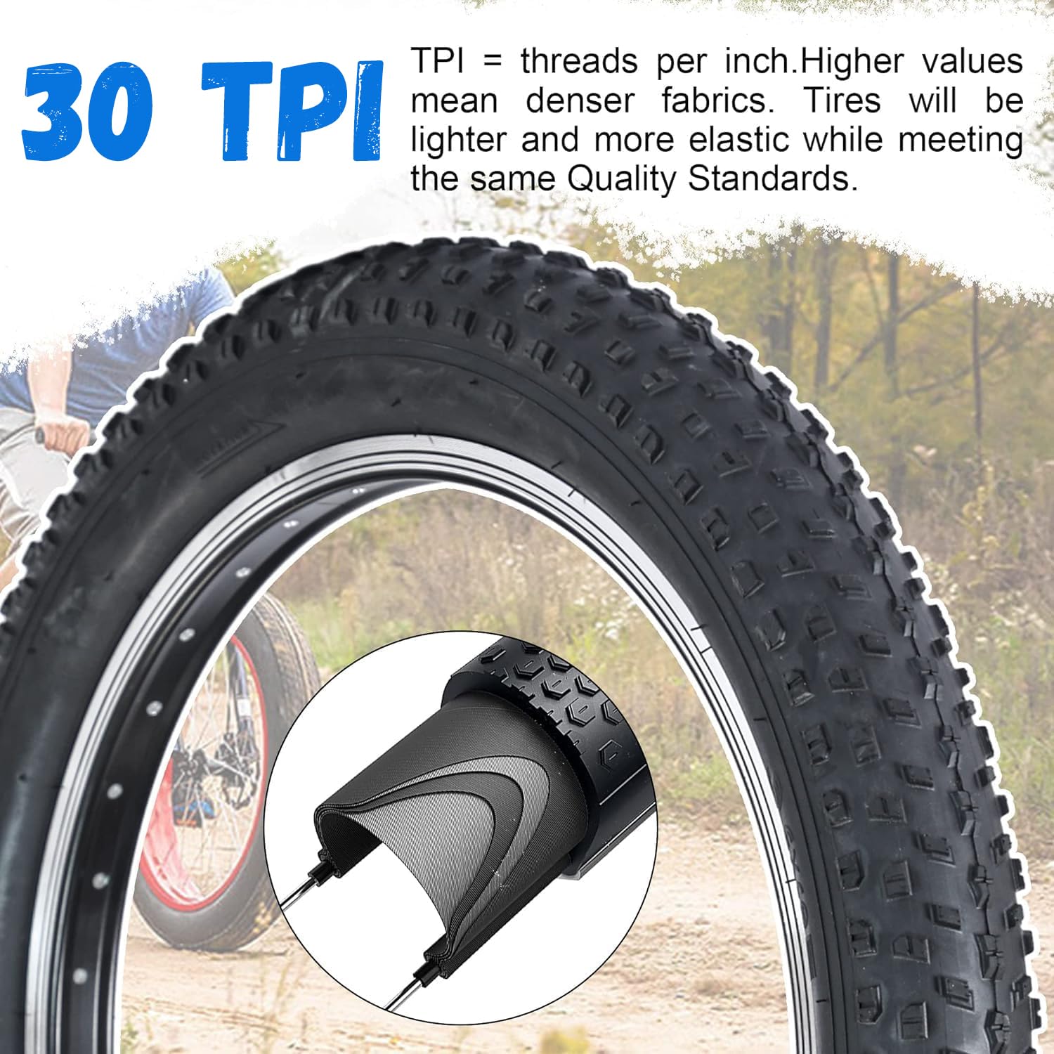 Fat Bike Tires 20 pollici pneumatici per bicicletta elettrica 20 x 3,0 e 2 pezzi di tubo da 20 pollici 20 x 3,0 AV35 mm Heavy Duty E-Bike Mountain Snow Bike