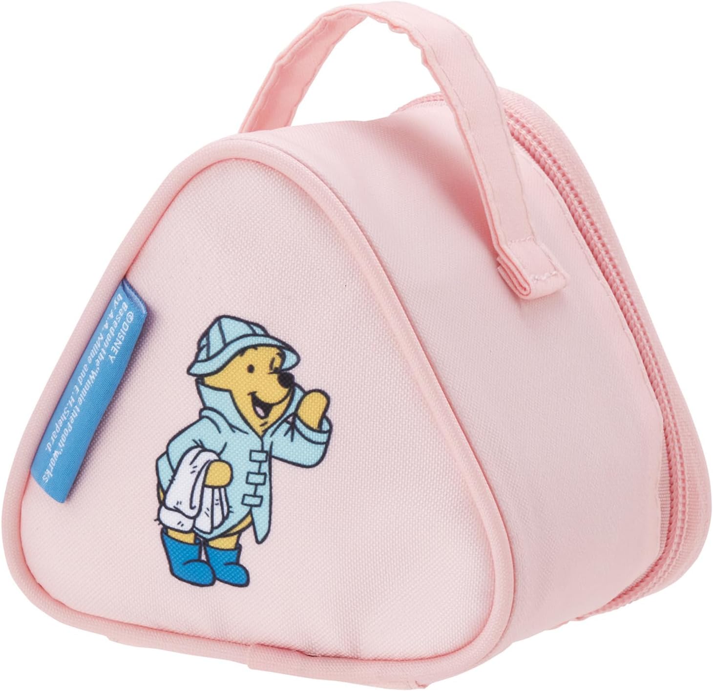 Skater 2-Piece Winnie the Pooh Rice Ball Container, Insulated Lunch Bag, Pink, Cartoon, Rectangular Pouch