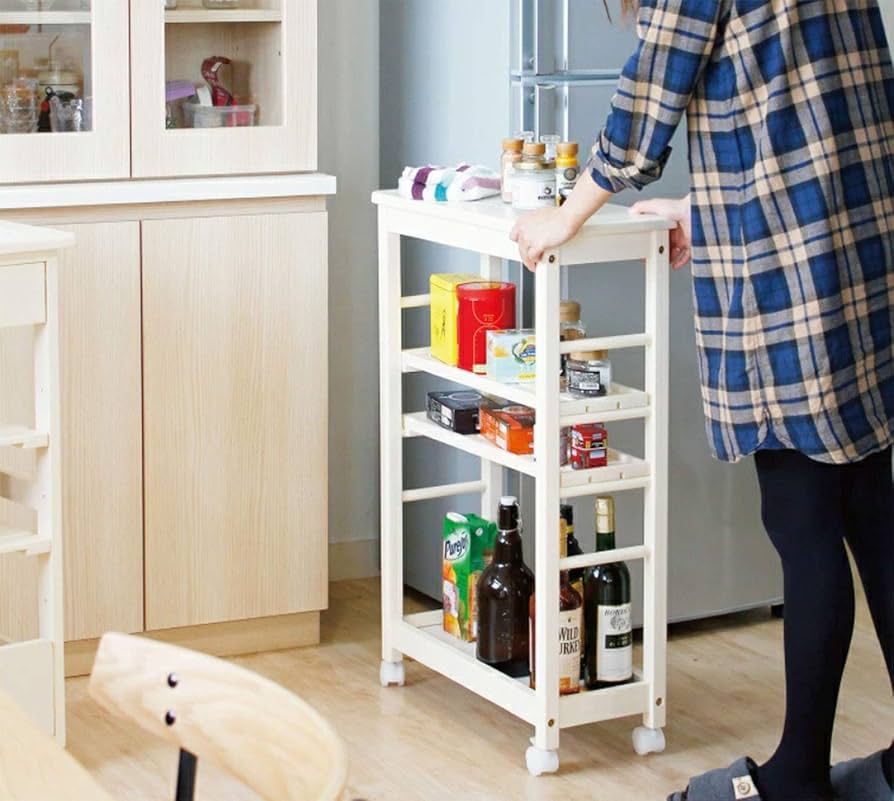 Amazon｜市場 ワゴン スリム 3段 soup 幅56x奥行25x高さ85cm ホワイト