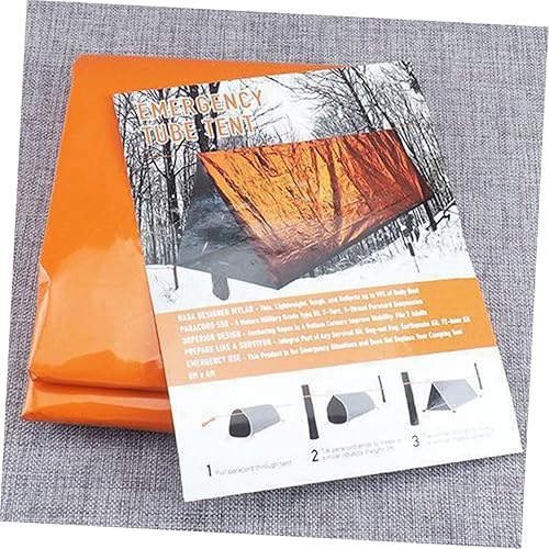 Miniatura 4 de Cabilock Tienda de tubo de emergencia al aire libre Refugio de supervivencia ligero Material PE compacto portátil para acampar Senderismo Ciclismo