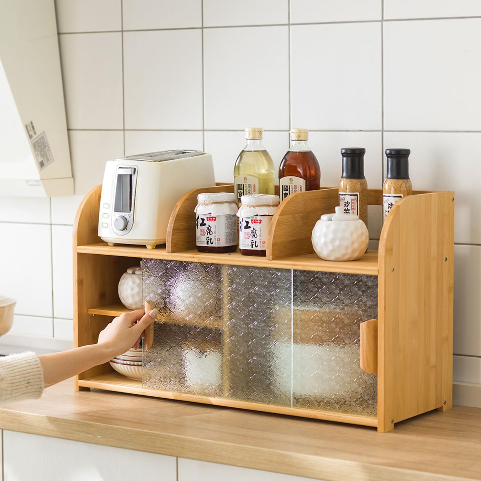 Amazon｜キッチンスパイス調味料ボトル、収納ラック 実用的で美しい