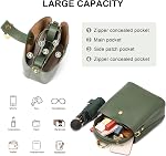 Medium Genuine Leather Bucket Crossbody Bags for Women, Adjustable Strap | Scratch-resistant cowhide leather, 3-way carry, roomy interior, rustproof hardware, for commute travel with 180-day warranty