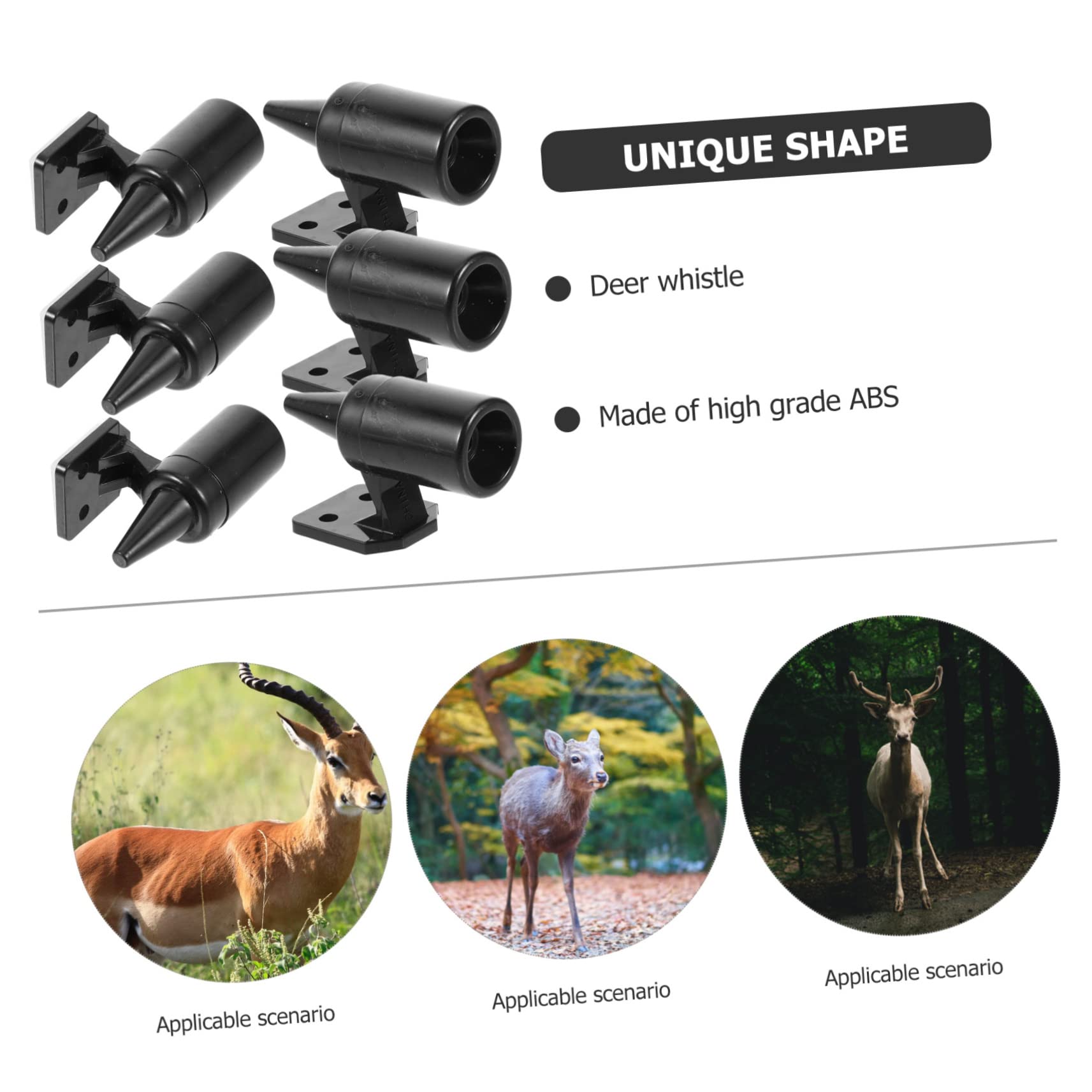 SOLUSTRE 24pièces Sifflets Avertisseurs De Cerf Pour Voiture Dispositif De Sécurité Animal Sifflet Ultrasonique Pour Alerte De Rennes Installation Facile Sur Bumper Ou Compatible Avec