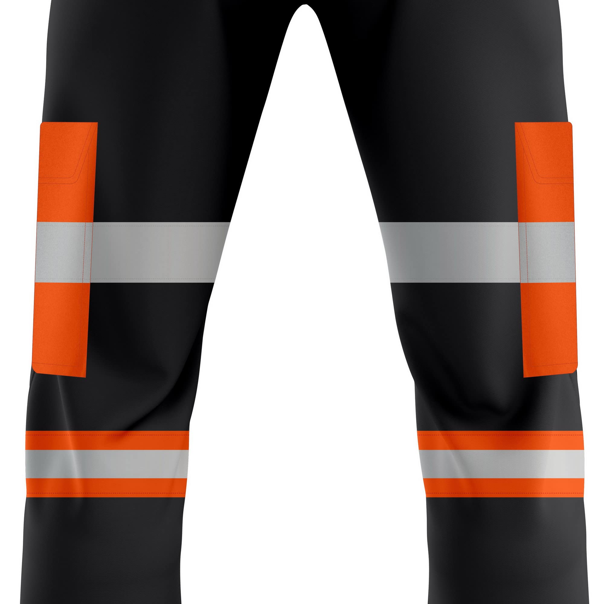 Mens High Visibility Hi Vis 2Tone Jogging Trousers Bottoms Reflective Tape Cuffed Workwear Joggers