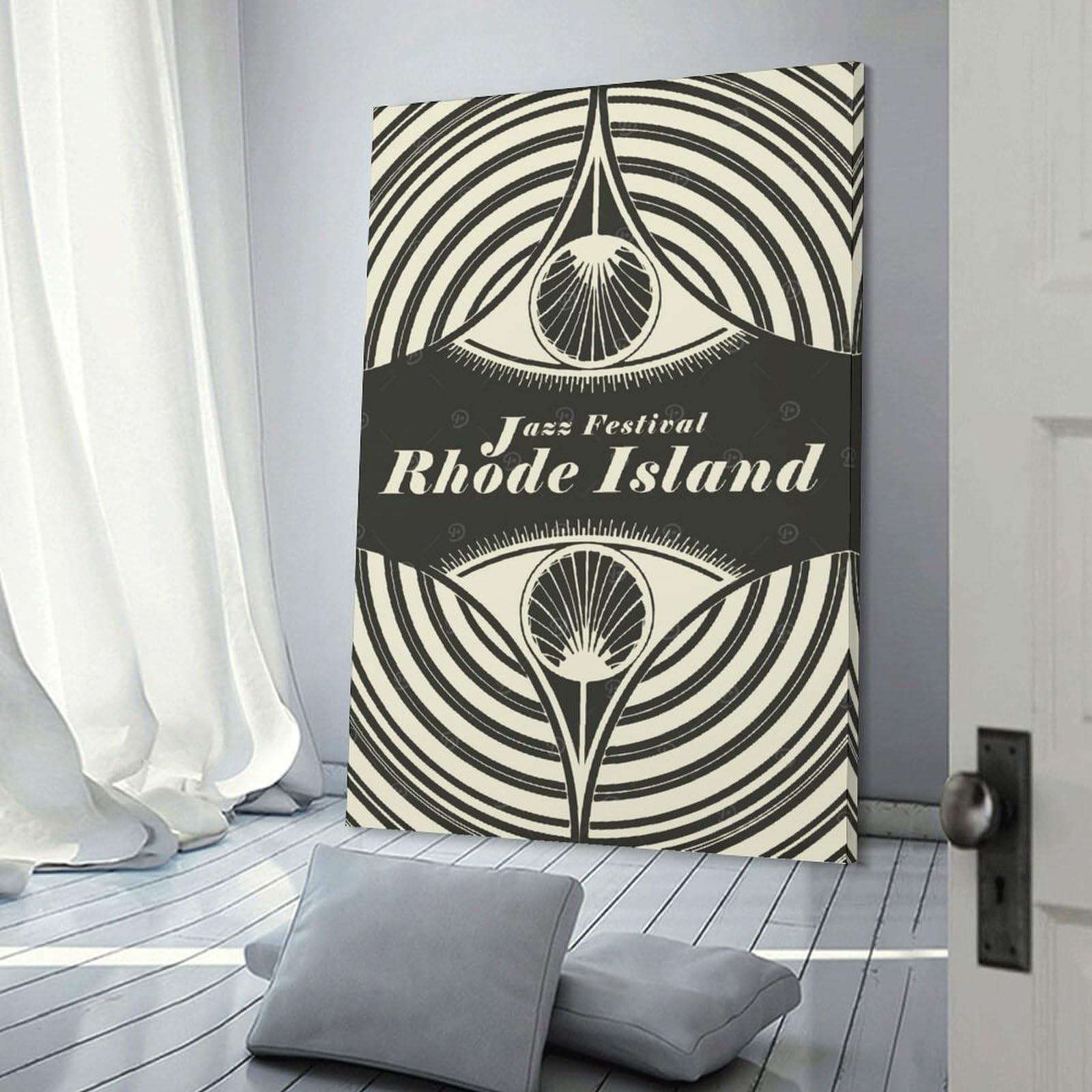 Junmoney Decorative Canvas Print Rhode Island Jazz Festival, 20x30inch(50x75cm), for Office, Study Or Home Workspace, Decorative Artwork for Productive Spaces