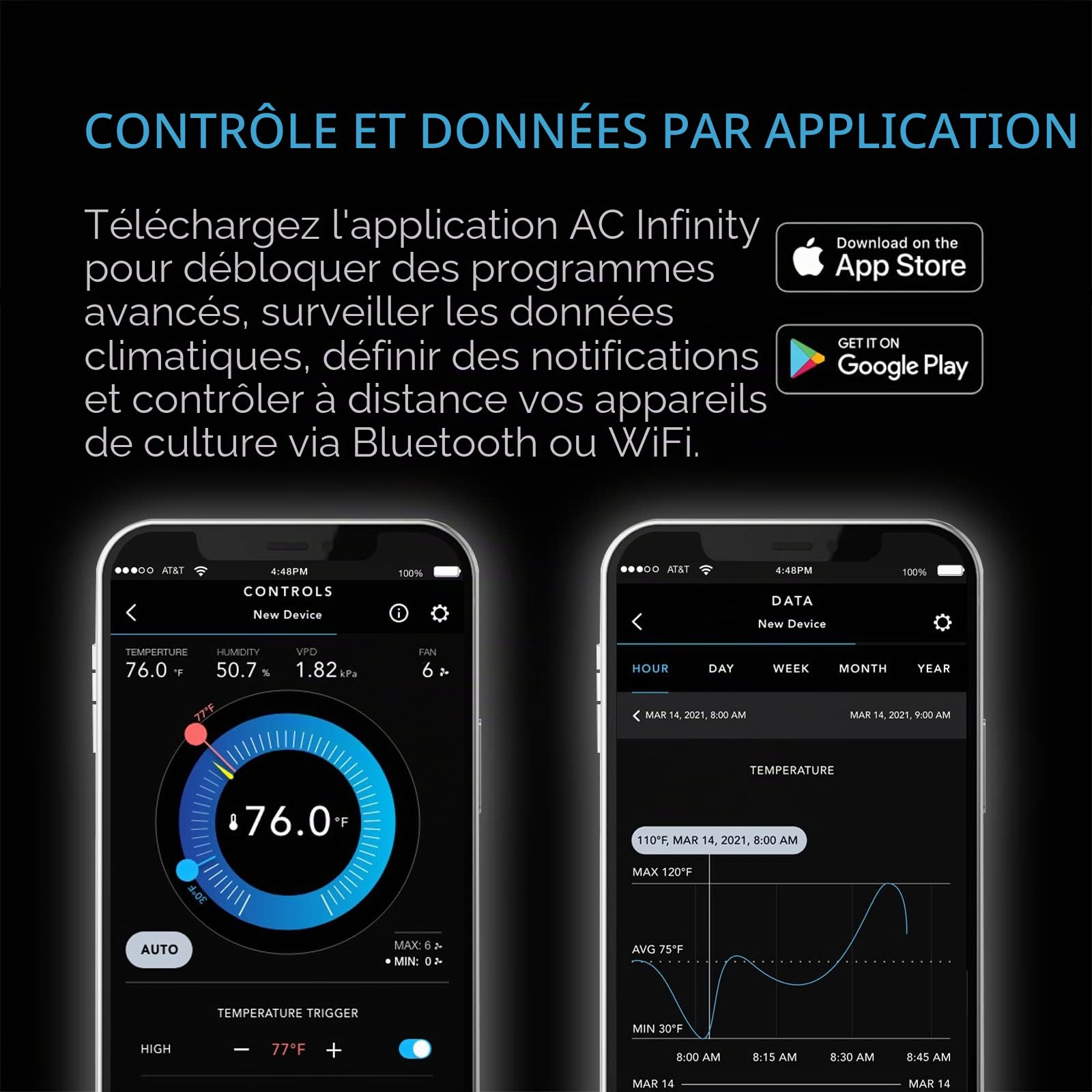 AC Infinity Controller 69 Pro + Contrôleur environnemental intelligent 8 ports avec température, humidité, VPD, minuterie, cycle, commandes de programme, pour tente de culture et éclairage de