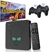 Kinhank Super Console X King,Retro Game Console with 117000+ Games,Compatible with Most Emulators,EmuELEC 4.5/Android 9.0/CoreE 3 Systems,4K UHD Output,2.4+5G WiFi, Voice Remote Control,2 Gamepads
