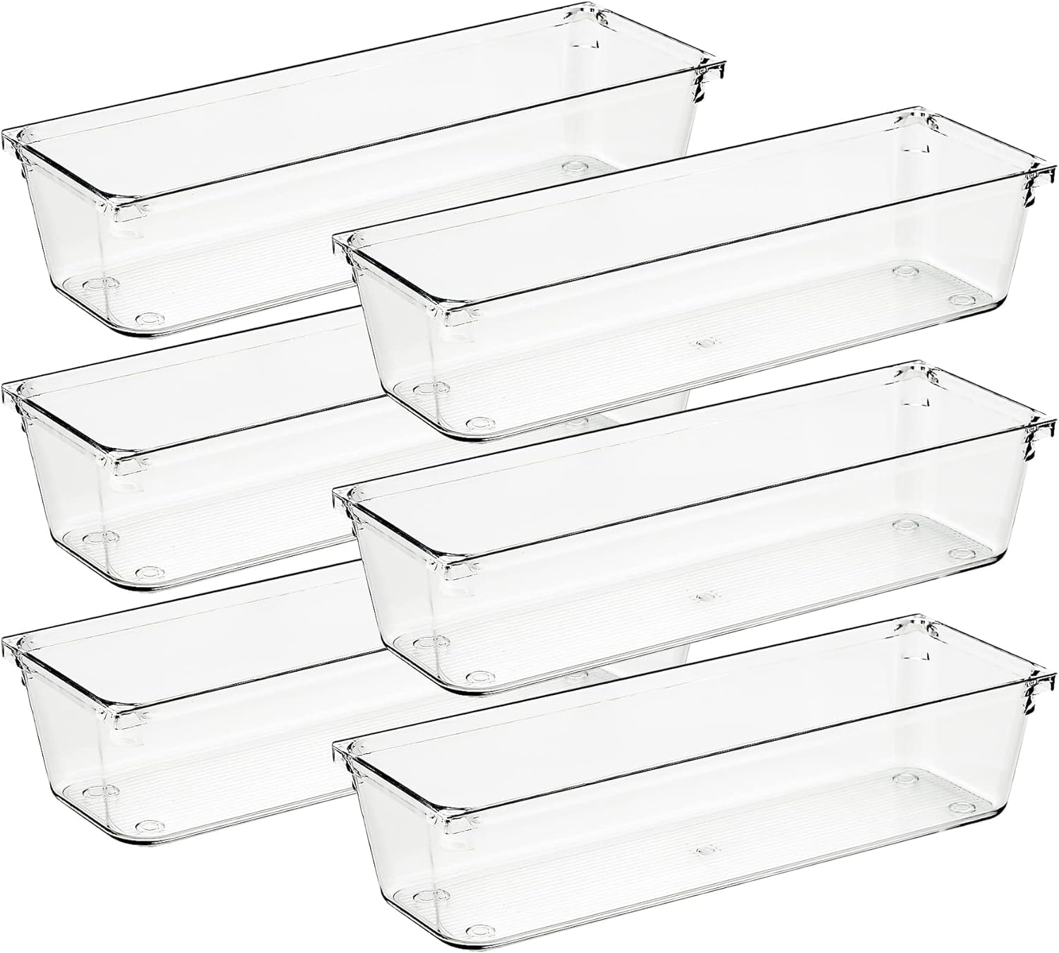 See full amazon price history chart for Golden bird 6 pcs Desk Drawer Organizer Trays Bathroom Drawer Tray Dividers Plastic Vanity Organizers Storage Bins for Makeup Dresser Kitchen Office (Clear) (3" x 9") Golden bird 6 pcs Desk Drawer Organizer Trays Bathroom Drawer Tray Dividers Plastic Vanity Organizers Storage Bins for Makeup Dresser Kitchen Office (Clear) (3" x 9") (B0CX1YPCKD) Amazon Price History, Amazon Price Tracker