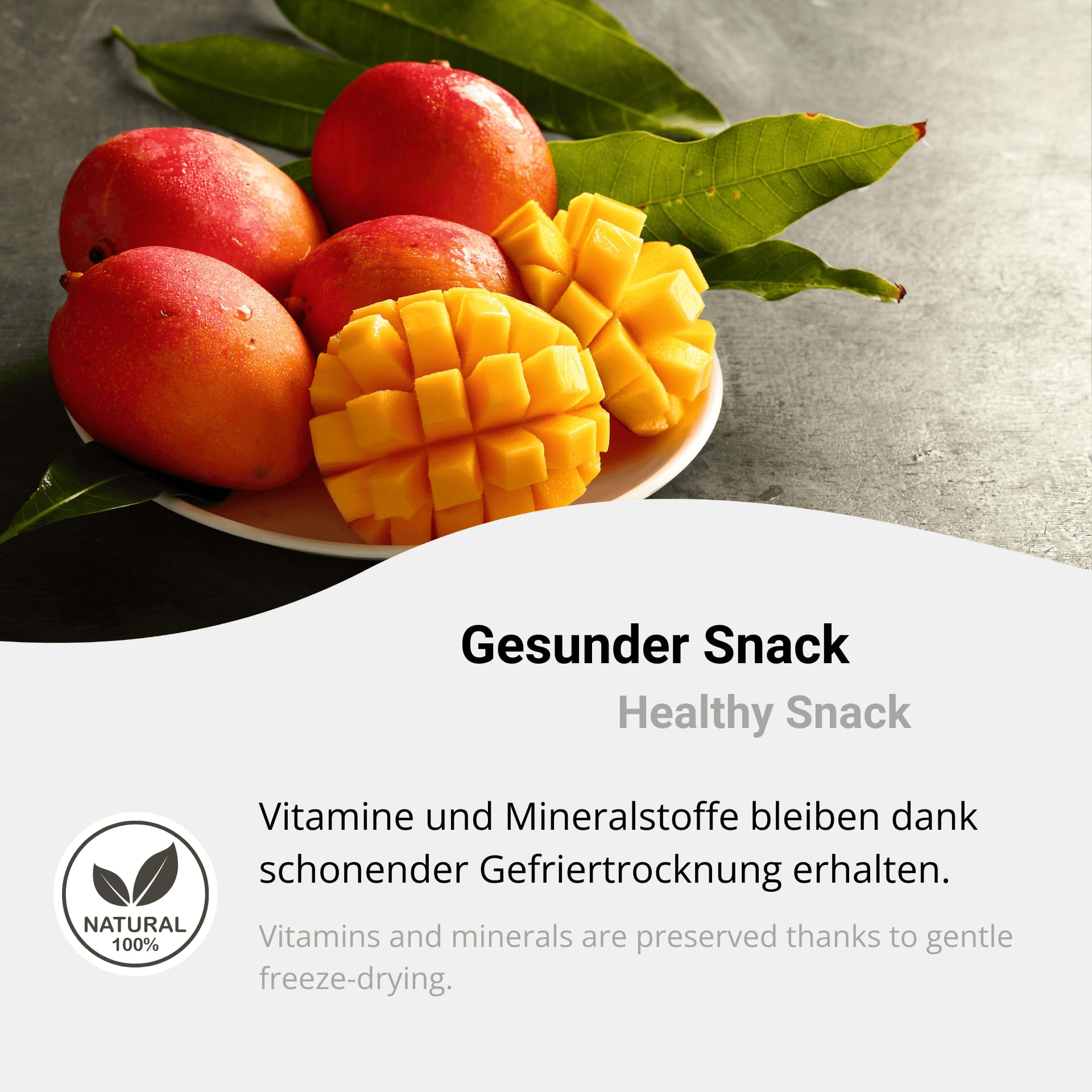 Bio Mango gefriergetrocknet 1kg – Knusprige Mangoscheiben, zuckerfrei & vegan – Perfekt als gesunder Snack