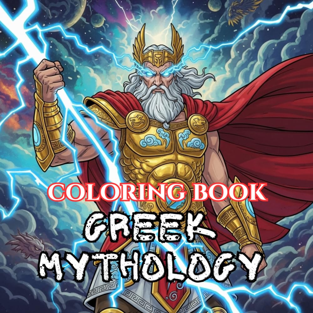 Greek Mythology Coloring Book for Adults: Gods, Goddesses, Titans & Legendary Creatures from Ancient Greece (Legends & Mythology: An Adult Coloring Book Series)