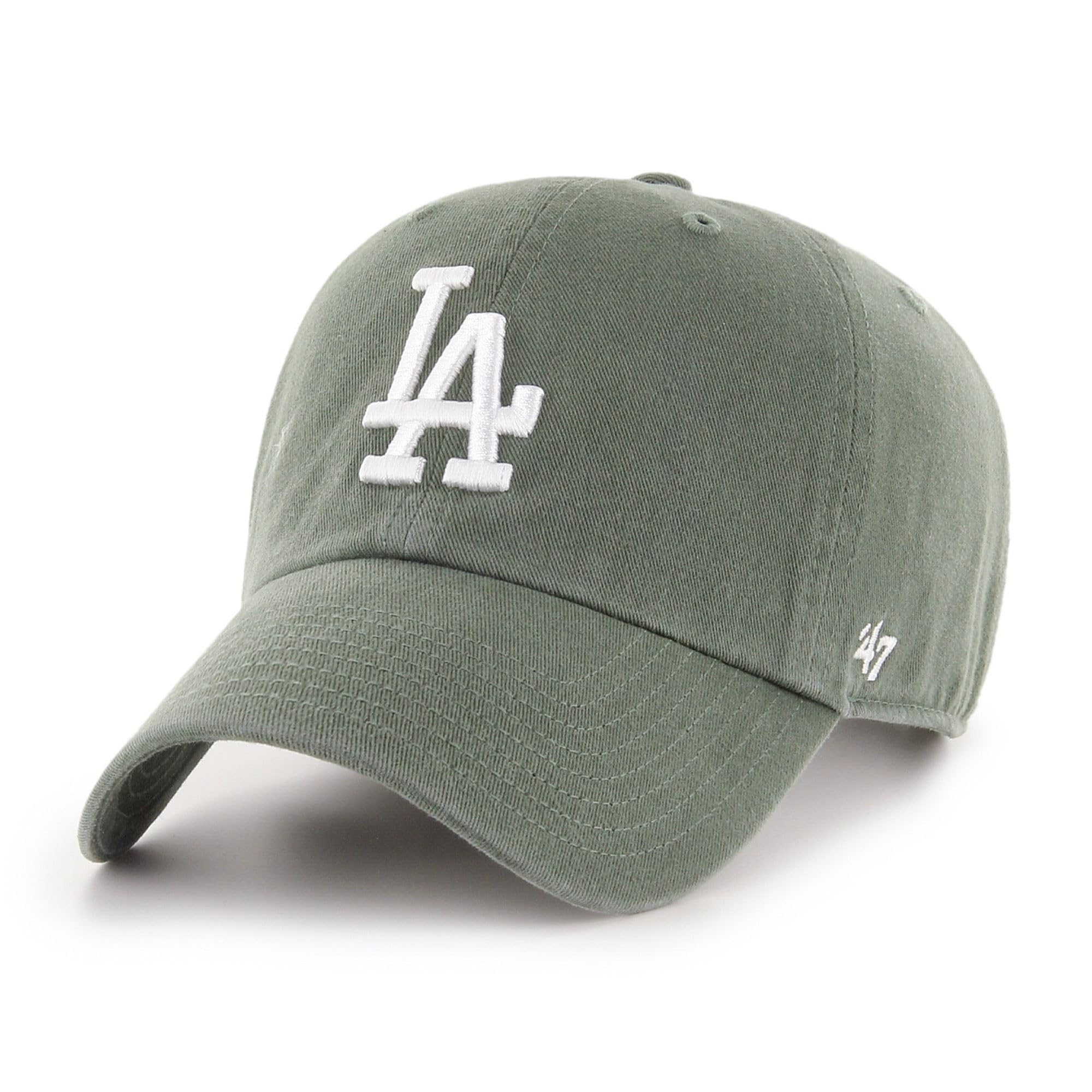 47 Los Angeles Dodgers MLB Clean Up Moss Green Adjustable Cap
