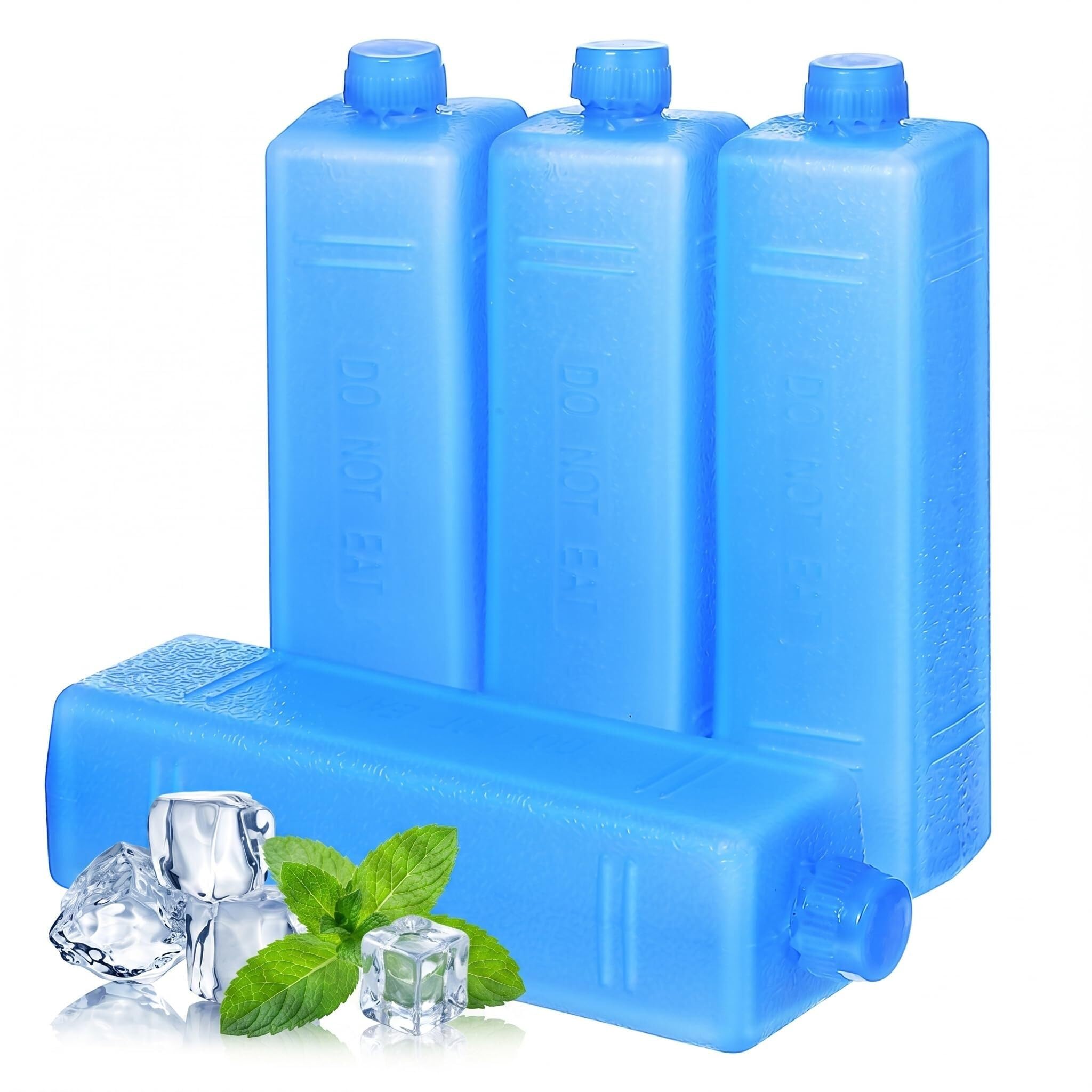 Kühlakkus 4er-Pack, Wiederverwendbare Kühlpacks Für Kühlbox & Lunchbox | Auslaufsicher, lebensmittelecht & vielseitig – ideal für Kühlboxen, Lunchboxen, Ventilator-Kühlung