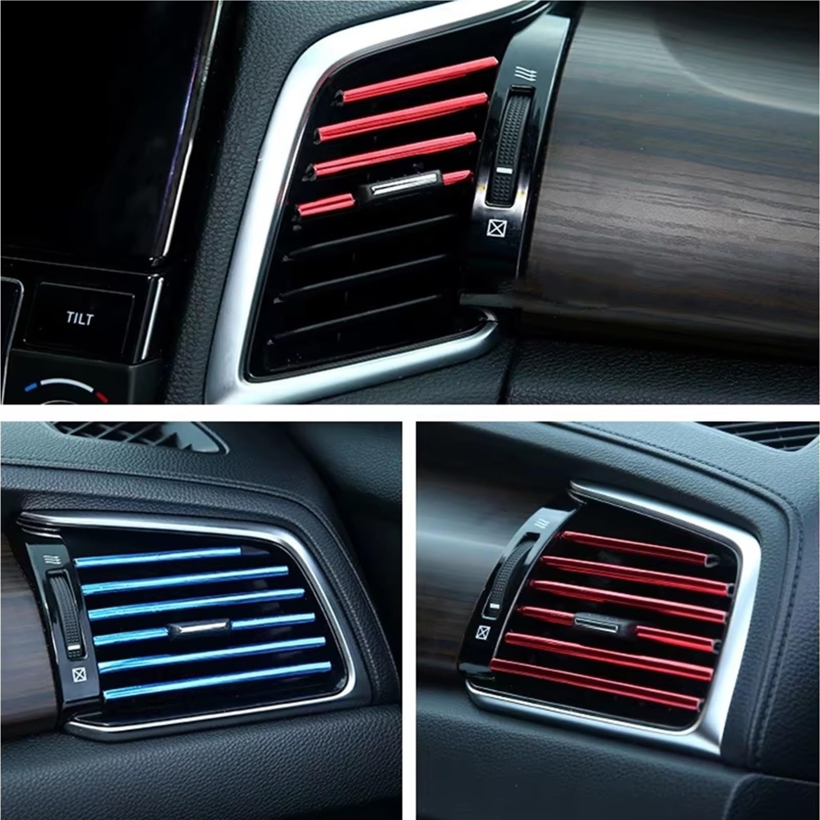 Compatible Con RS3 2011-2026 Moldura Estilo Tiras Decorativas Para Salida Aire Coche Accesorios Interiores Ventilación Acondicionamiento Cubierta Decorativa