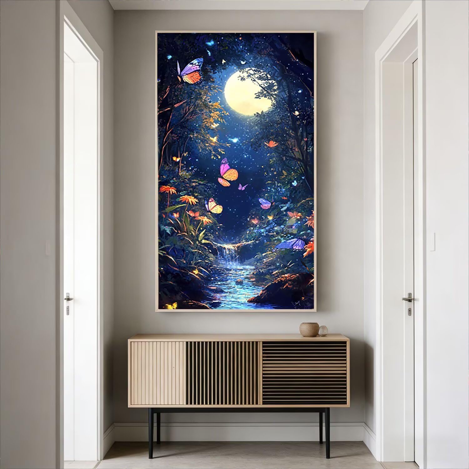 Malowanie według numerów dla dorosłych, kompletny zestaw DIY akrylowe kolorowanki na płótnie 75 x 150 cm, obrazy i pędzle w zestawie, kreatywna aktywność ręczna dla początkujących, dekoracje ścienne
