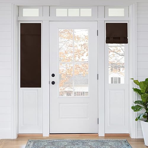 Miniatura 214 de RYB Home 2 paneles de cortinas de privacidad para puerta francesa, cortinas de oscurecimiento de habitación y cortinas con aislamiento térmico