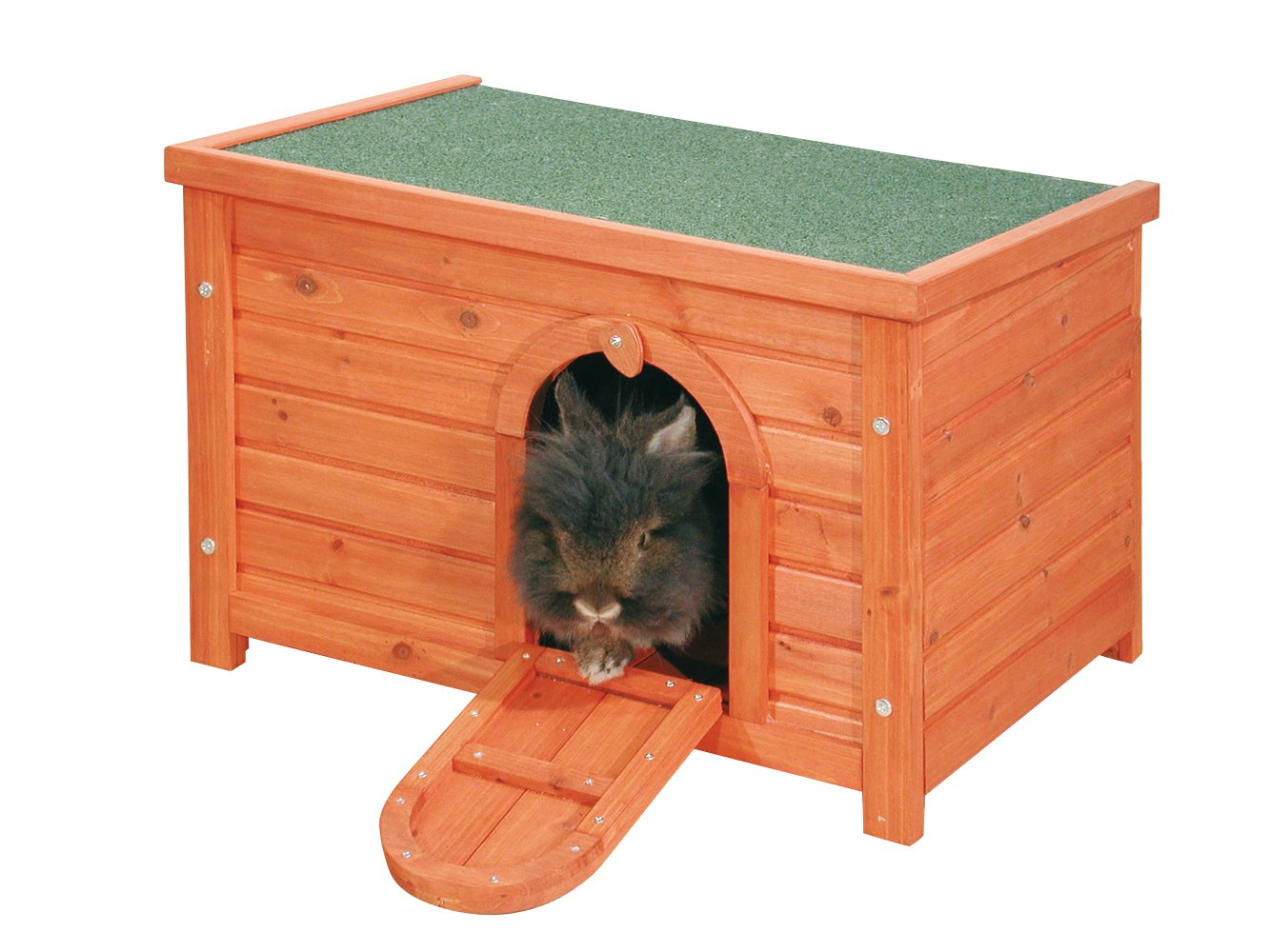 Nobby Madera cabaña con Apertura Techo para Conejo/Guinea Pig/Ferret, 60 x 40 x 40 cm, Natural