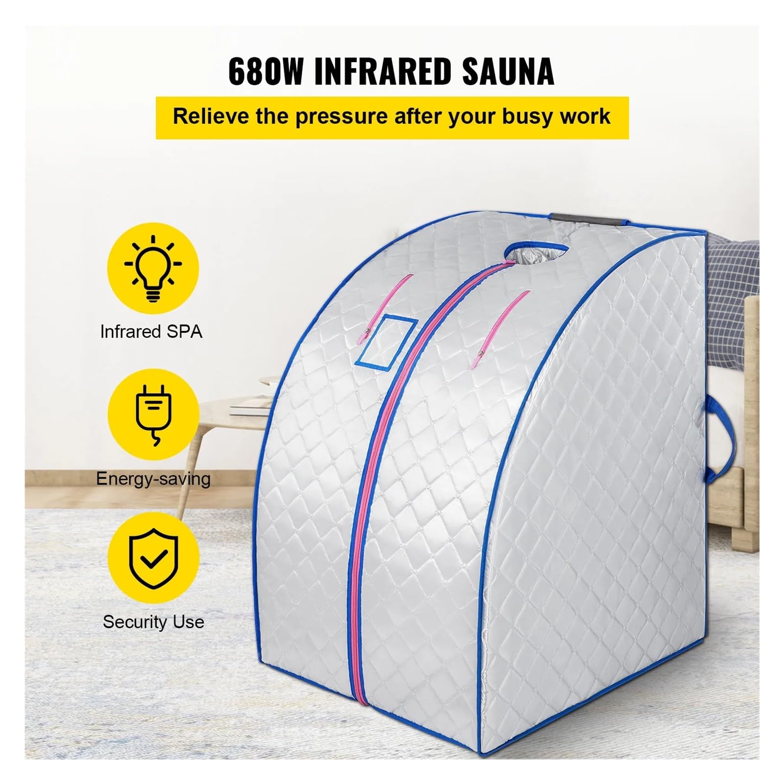 Sauna Portatile A Infrarossi Lontani Spa Dimagrante Bagno Turco Domestico Benefico Pieghevole For La Pelle Resta Caldo