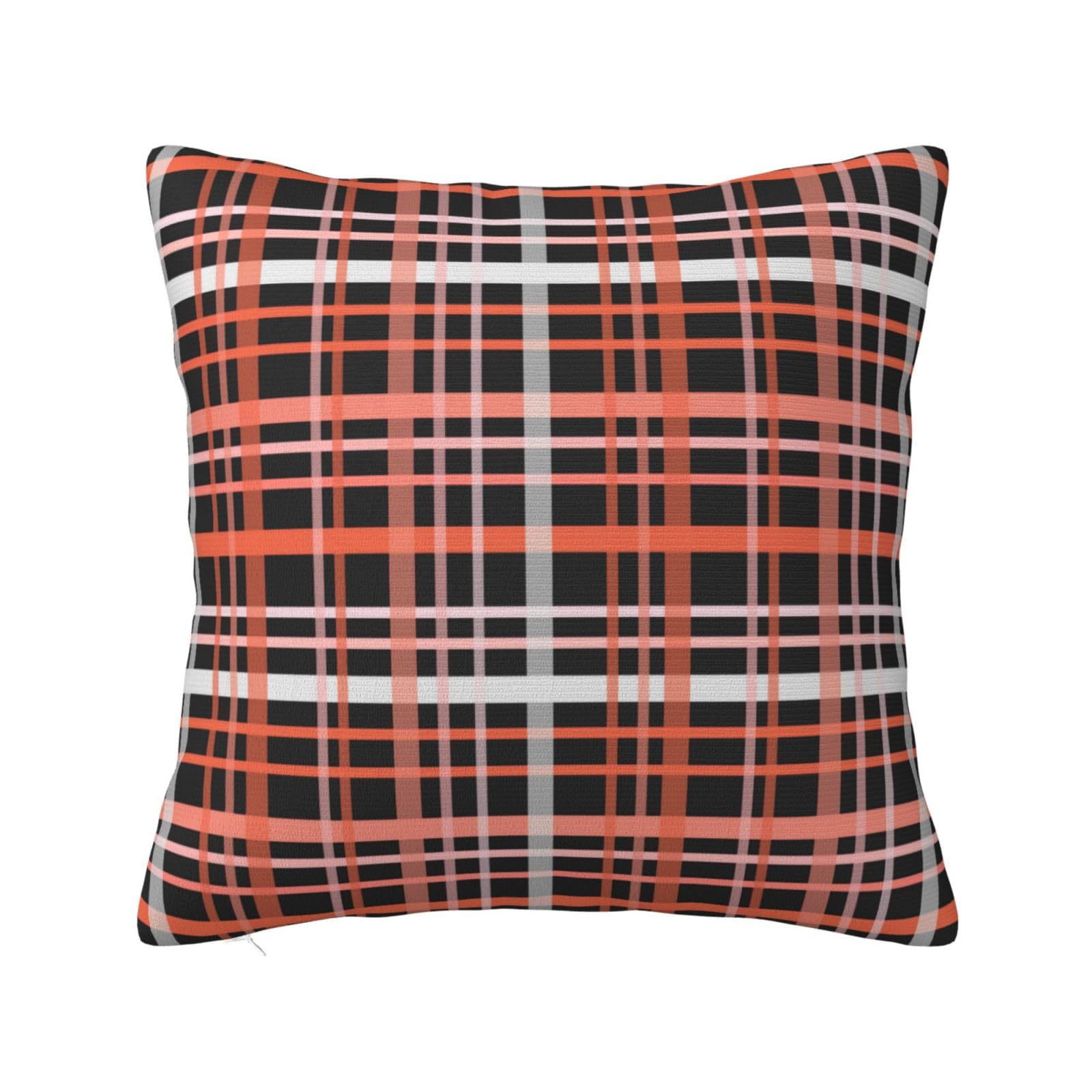 Halloween Plaid Pillowcase 22"x22"