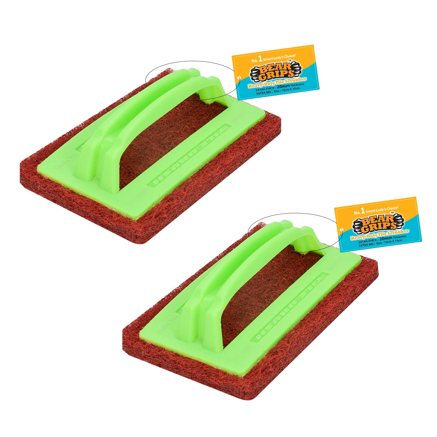 BEAR GRIPS Heavy Duty Scrub pad Tile Brush - Pack of 2 (B09BFTPL3Z) Amazon Price History, Amazon Price Tracker