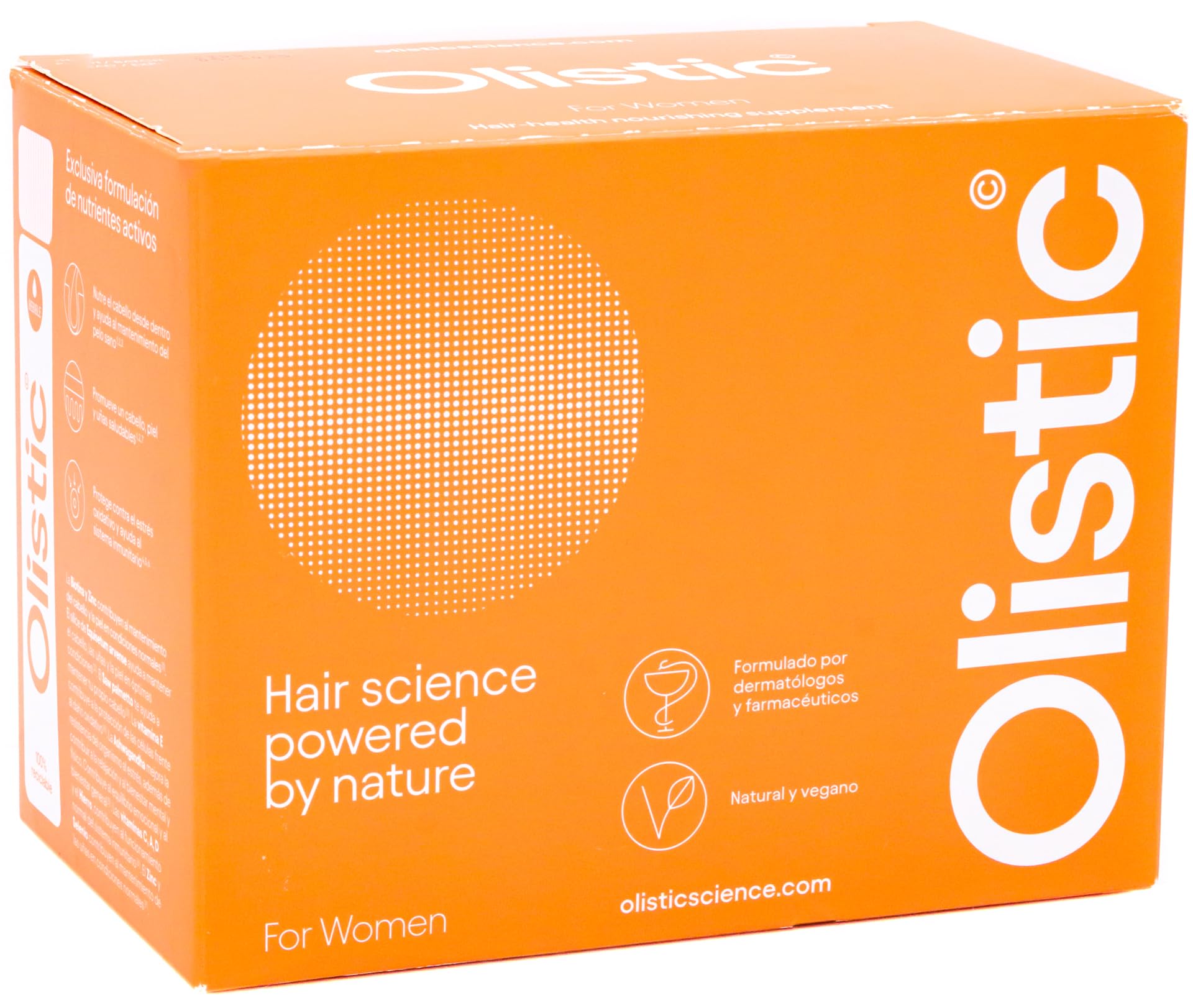 Olistic for Women - 28 Ampoules for Treating Hair Loss for Women - Strengthens Hair Fibres and Prevents Hair Loss - 100% Natural, Vegan, Gluten Free and GMO Free
