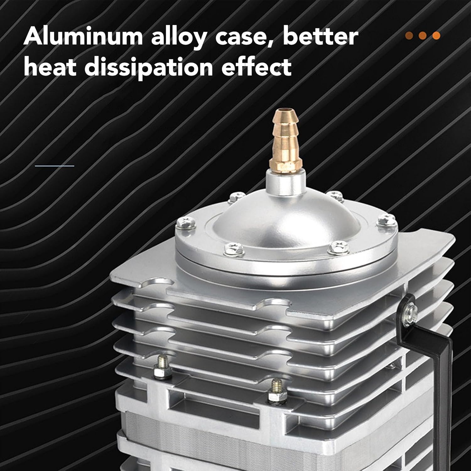 Electromagnetic Air Pump Efficient Low Noise Aluminum Alloy for Garden Pond Aquarium