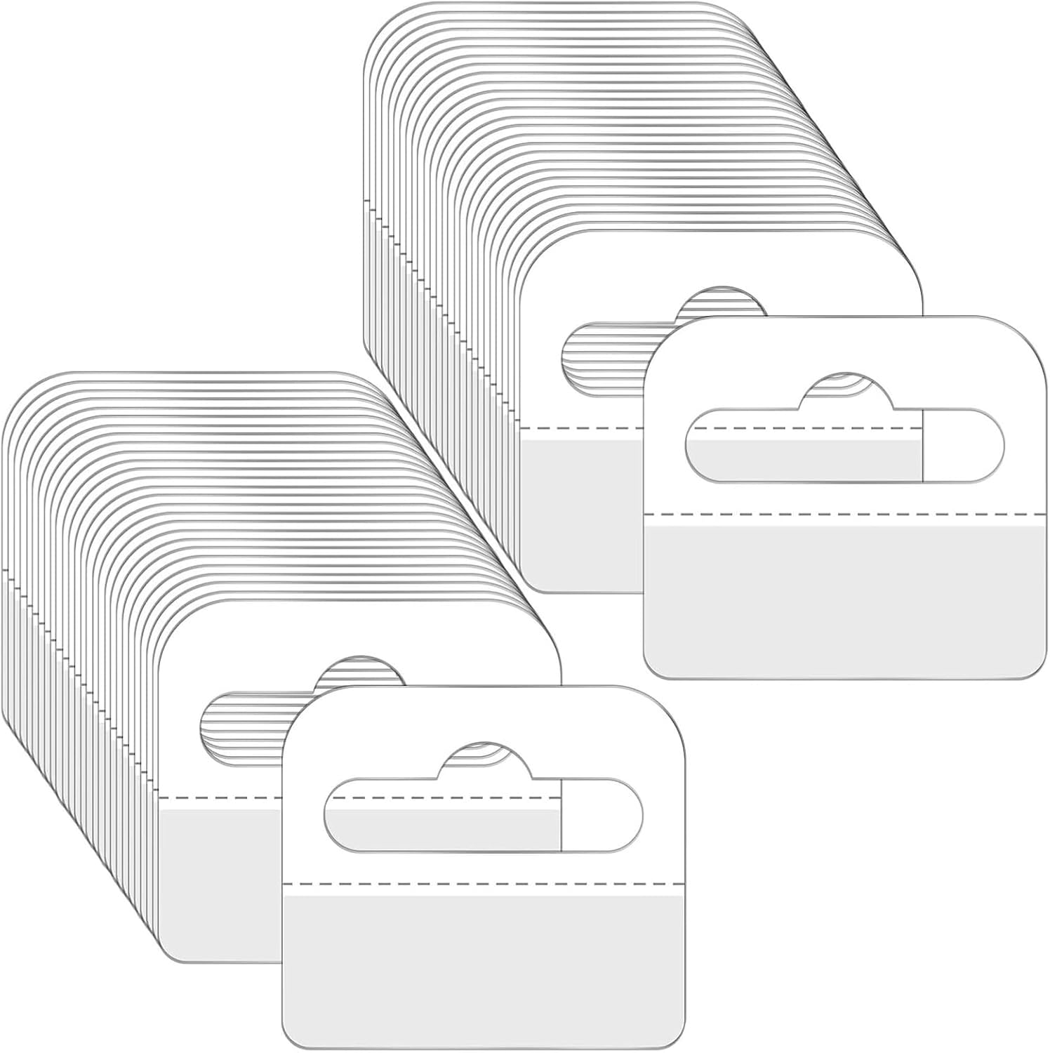 of 200 Strong Adhesive Hooks PVC Label Holders Clear Sticky Hanging Tabs for Temporary Living Spaces Space Saving Fasteners