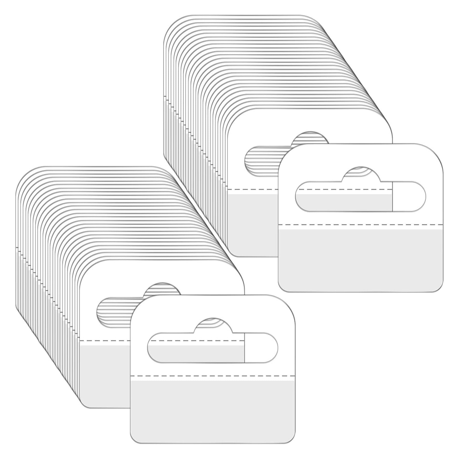 Msioytog 200Pcs Strong Adhesive Hooks Clear Sticky Hanging Tabs Wall Hangers Ideal for Dorm Rooms and Rentals Removable Adhesive Fasteners