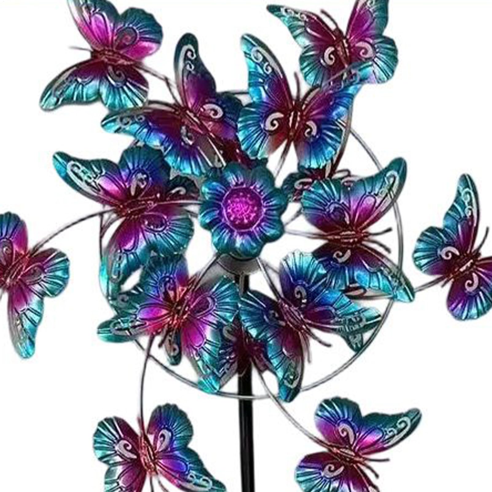 Molinete De Viento Metálico Decoración Jardín Exterior Resistente