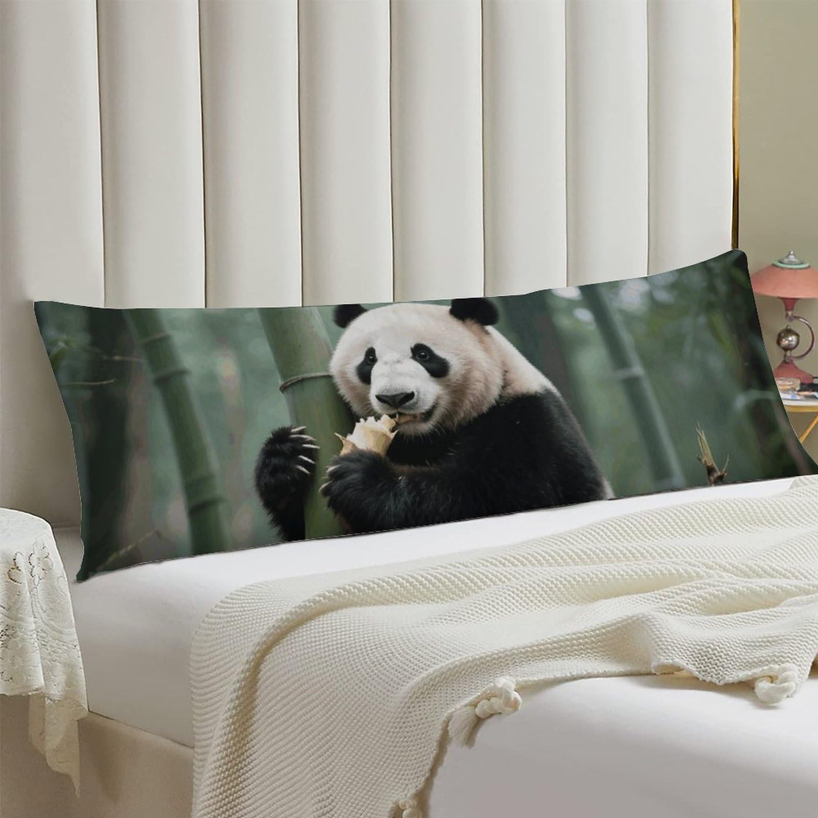 Body Pillow Cover 20x54 Long Pillow Case with Invisible Zipper Breathable Microfiber Panda Pillowcase Soft Cozy Protector for Bedroom Couch Sofa Bed Home Decor All Seasons
