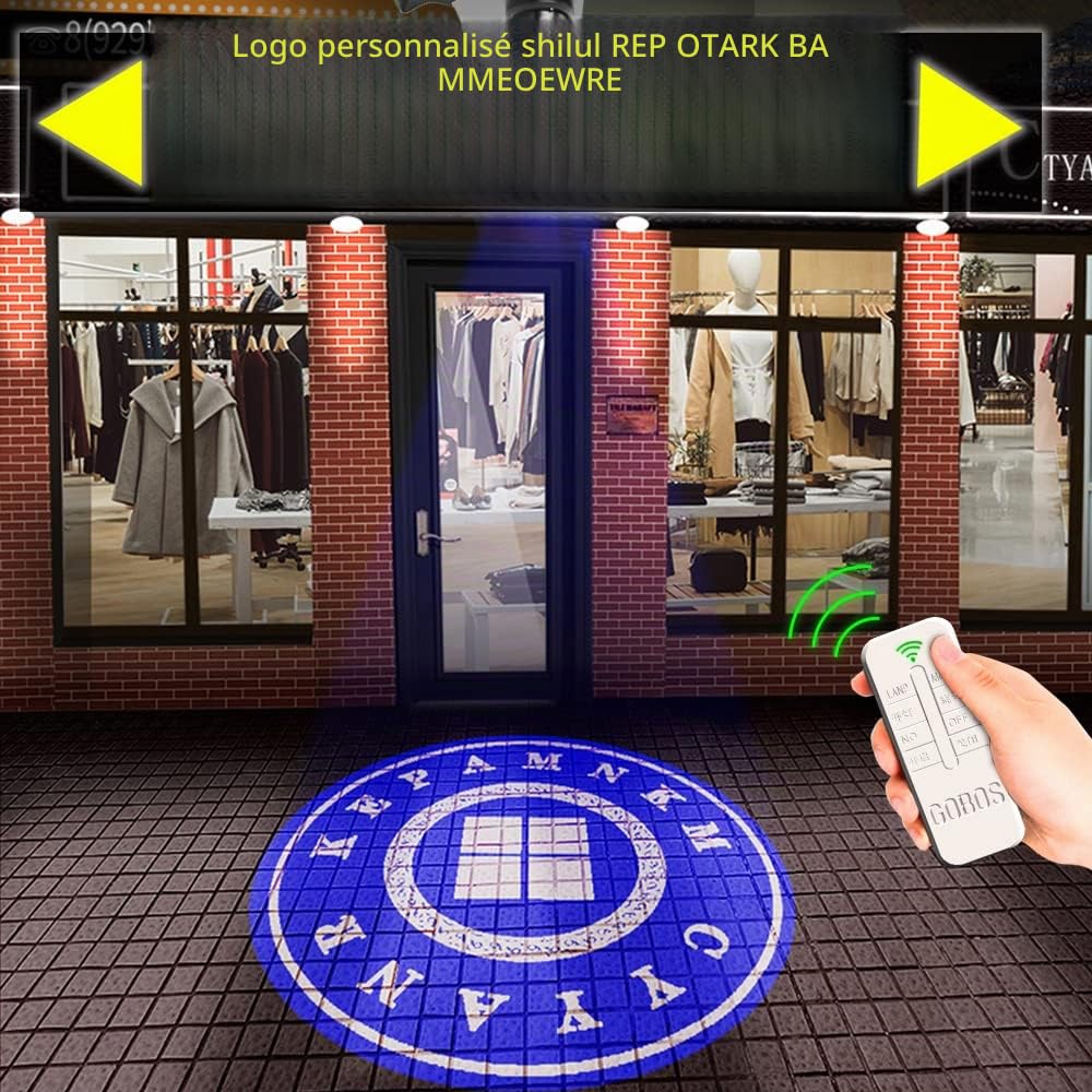 GOBO Projecteur LED 80 W Lumière Publicité Logo Étanche IP67 Intérieur/Boutique Mariage Événement