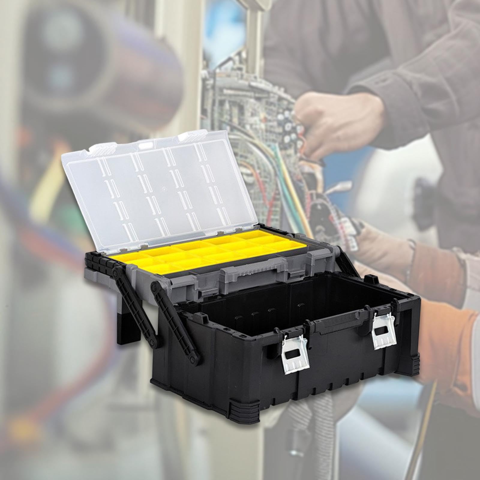 Caja De Herramientas Resistente Con Asa De Aluminio