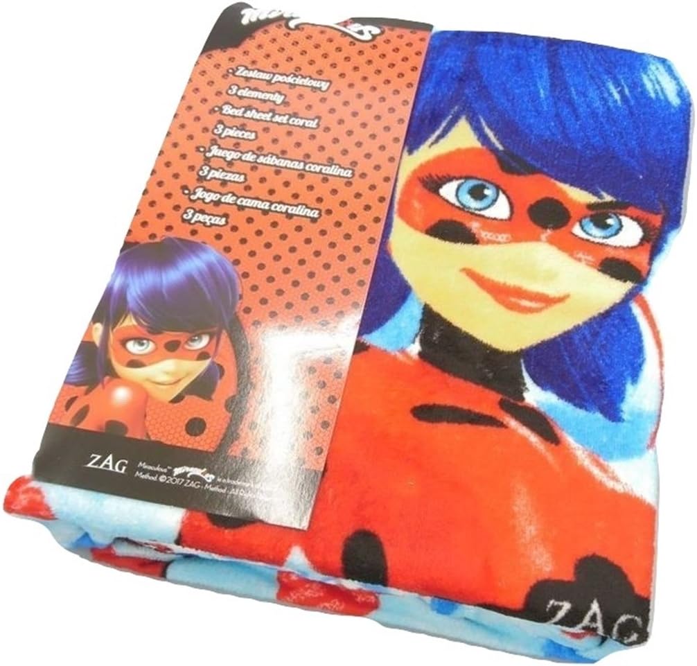 Ladybug – Children's Bedding Set 3 Pieces Miraculous for Winter Coralina Bed 90 x 195 cm + Pen Exclusive Textile of the House.