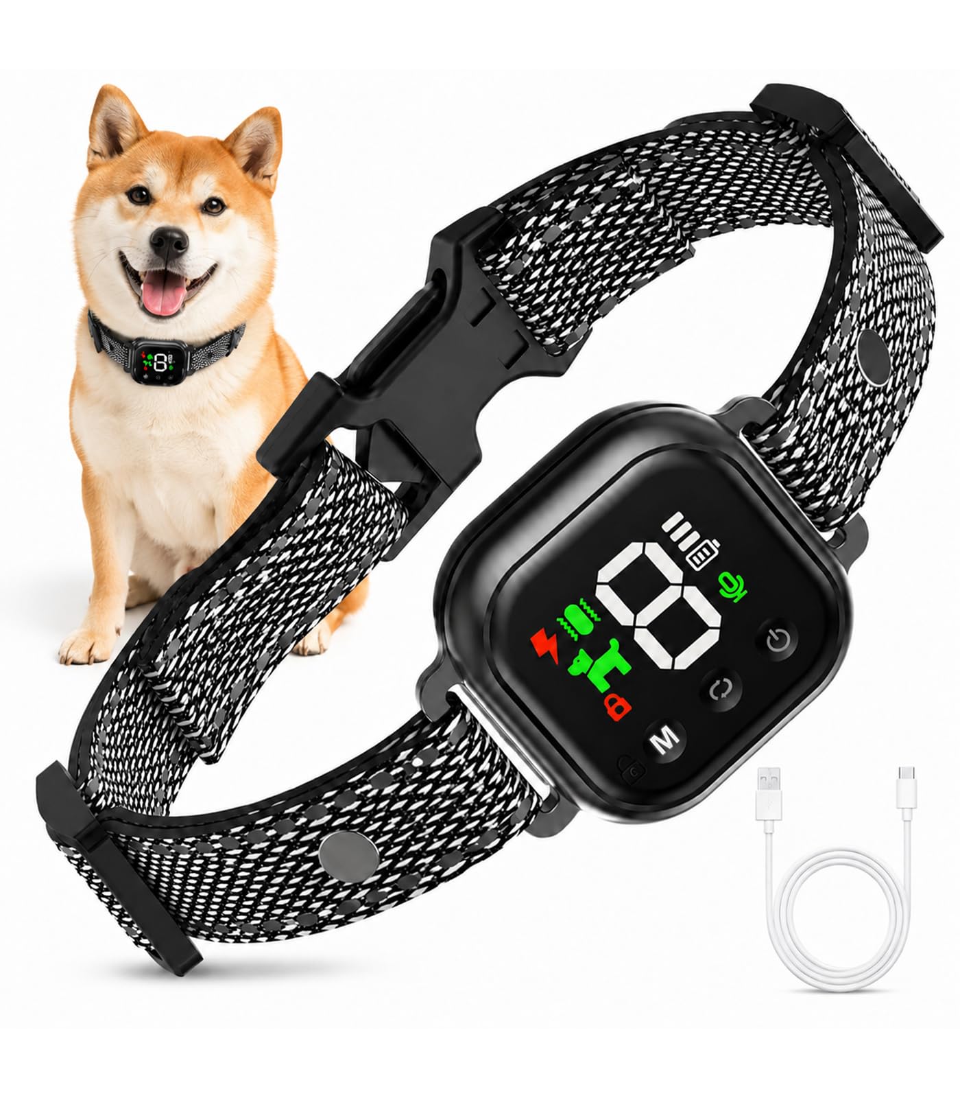Amazon | UmiForge 無駄吠え防止首輪 犬用 むだぼえ防止グッズ 8段階