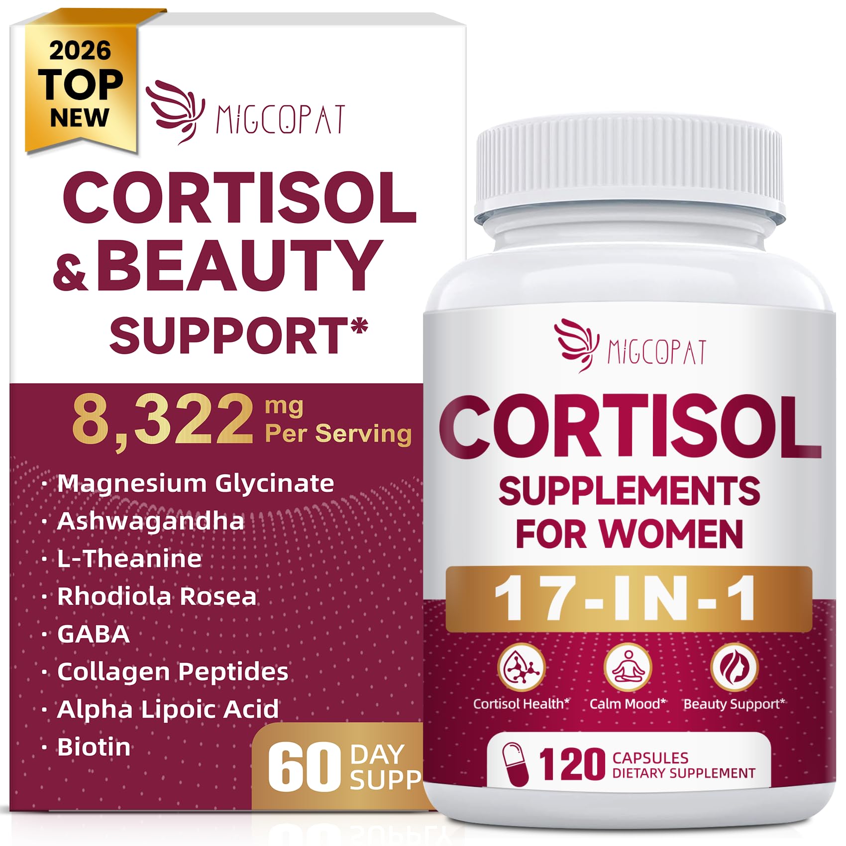 Migcopat 17-in-1 Cortisol Supplements - glandular extracts | Mubboo