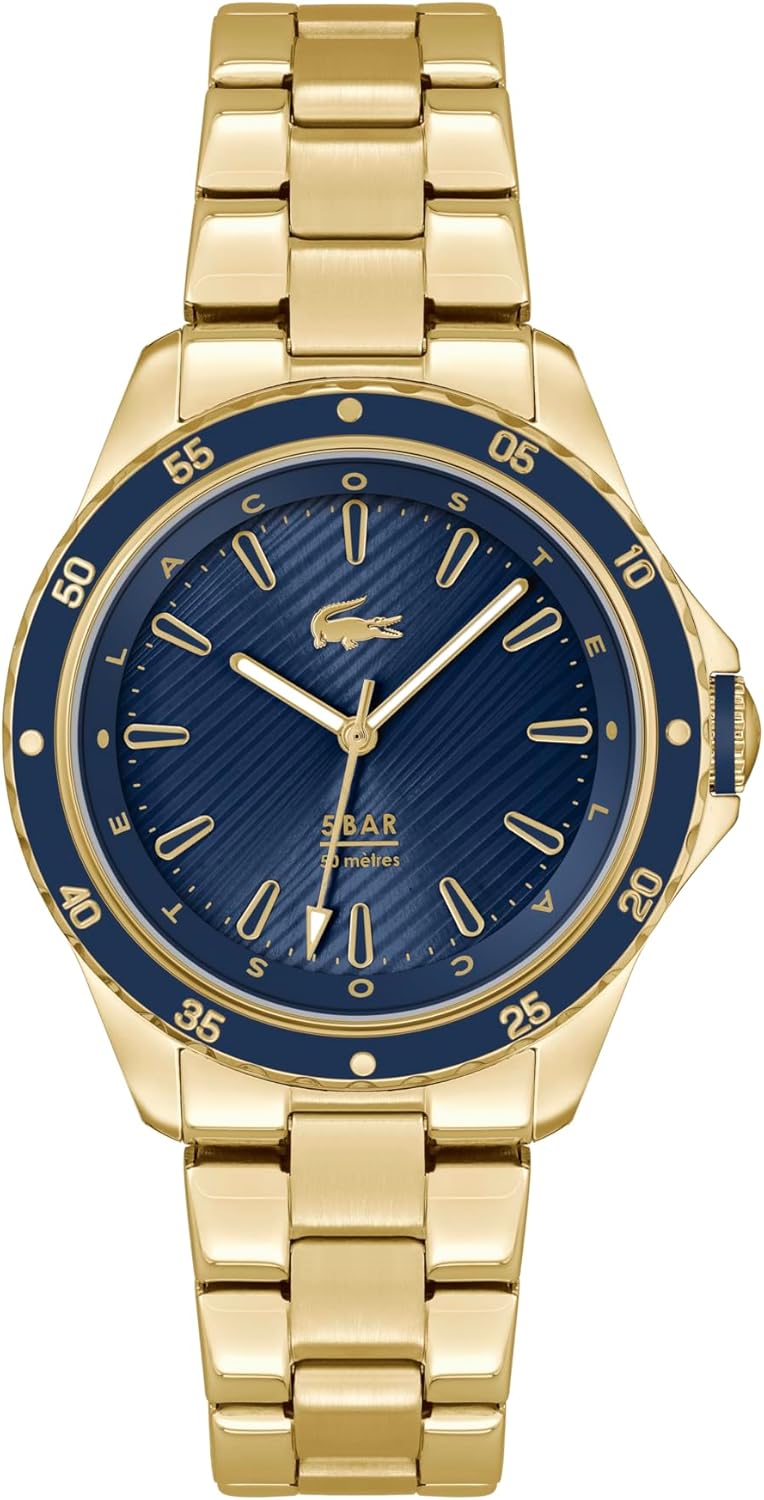 Lacoste Santorini Women's 3H Quartz Watch, Stainless Steel Wristwatch, Water Resistant up to 5 ATM/50 Meters, Elegant Watches for Women, 36mm - Image 2
