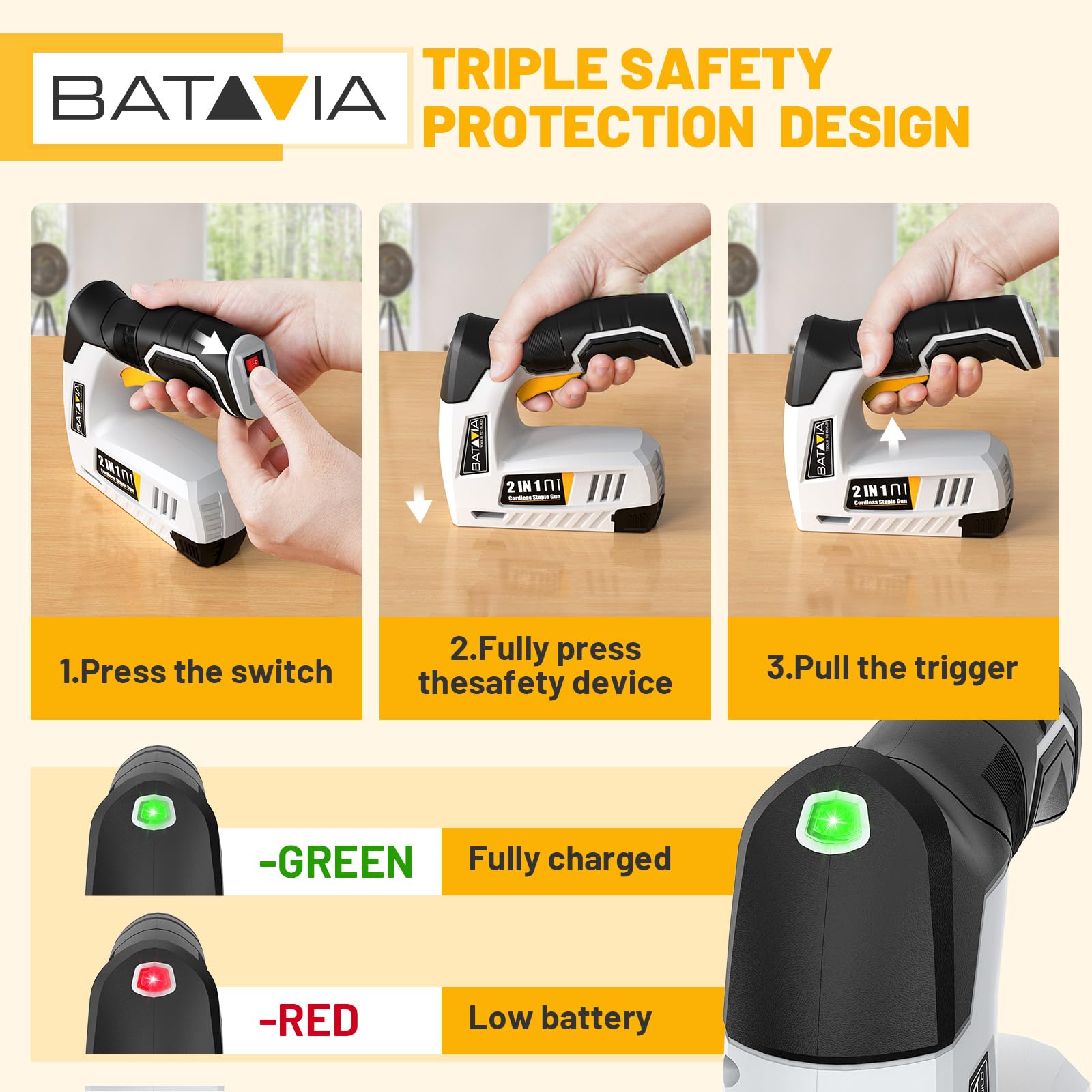 Batavia 2-in-1 Electric Brad Nailer & Stapler Kit -4 Batavia 2-in-1 Electric Brad Nailer & Stapler Kit -4