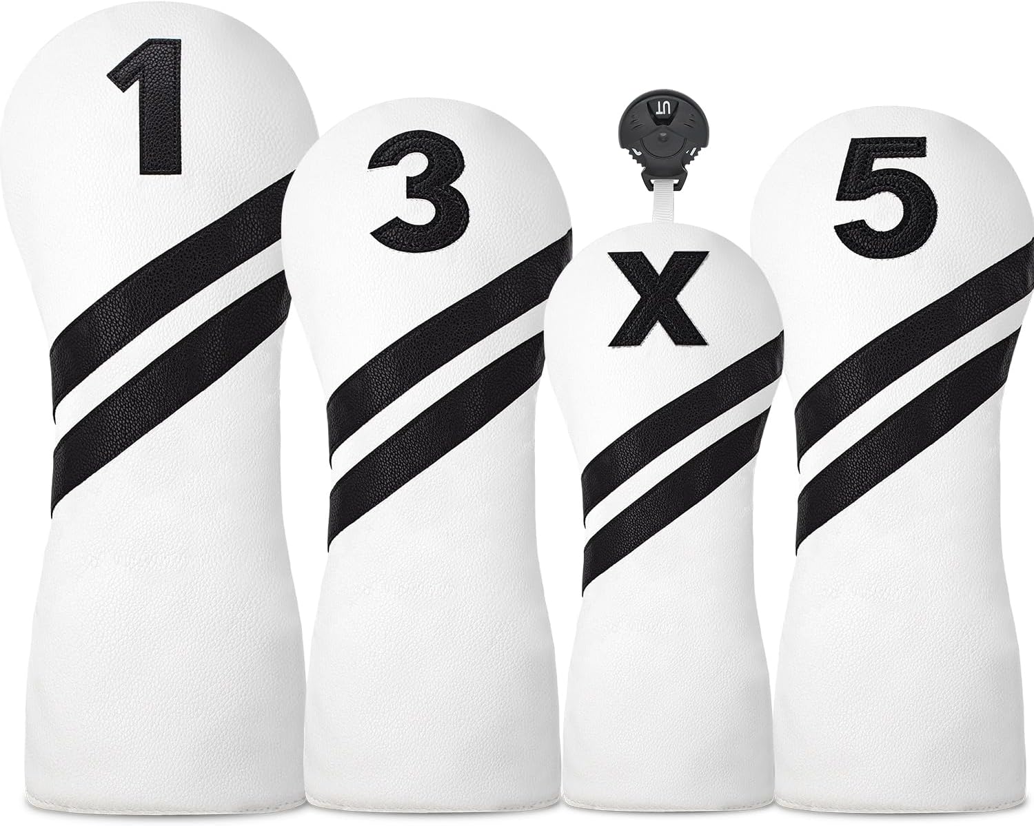 1PC Cover Golf Premium Leather PU Driver Fairway 3 Wood Headcover Hybrid Head Covers Blank Style Suitable for Men Women