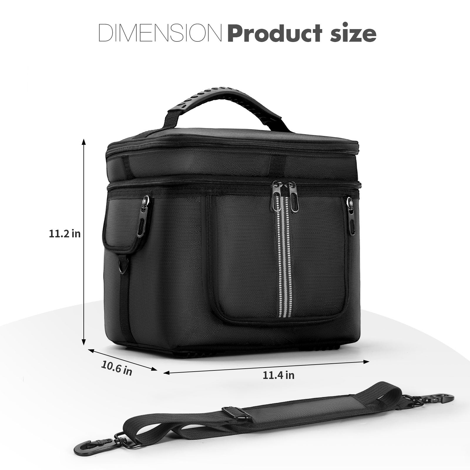Étui de transport ECOFLOW River 2 MAX/Pro, sac de rangement avec fermeture éclair latéral, poches pour câbles