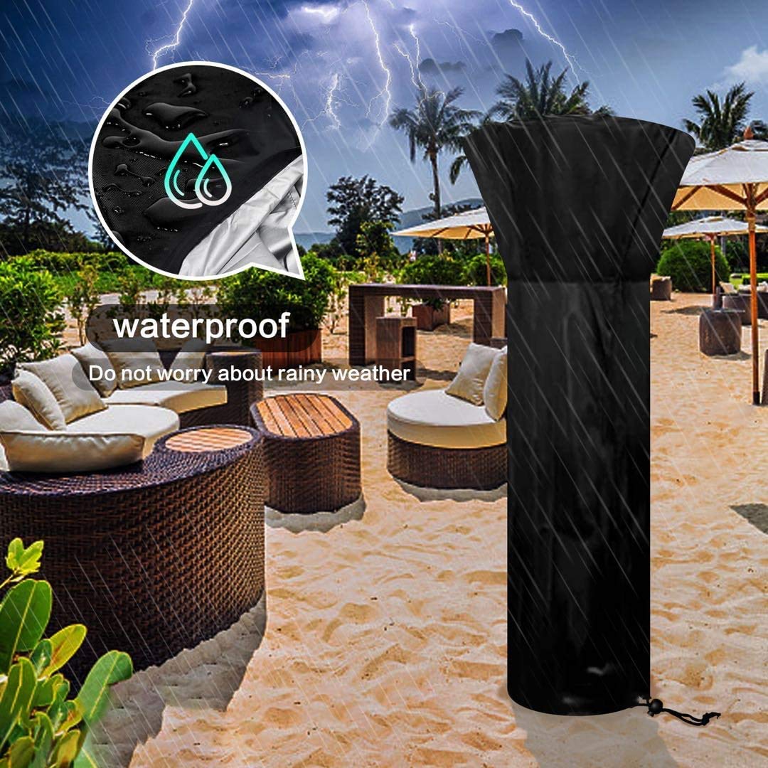 Couverture de Chauffe-Patio Housse pour parasol chauffant210D Bache de Protection pour Chauffage de Terrasse Extérieur Anti-Poussière/Vent