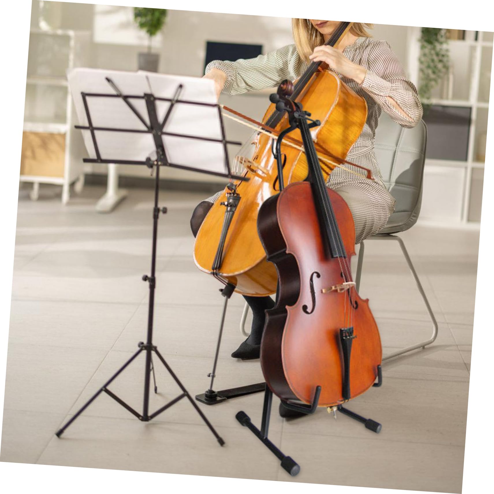 Yardwe 1pezzi Supporto Per Violoncello Pieghevole Accessorio Per Violoncello Presa Salda Protezione Pavimento Per Musicisti e Apprendisti