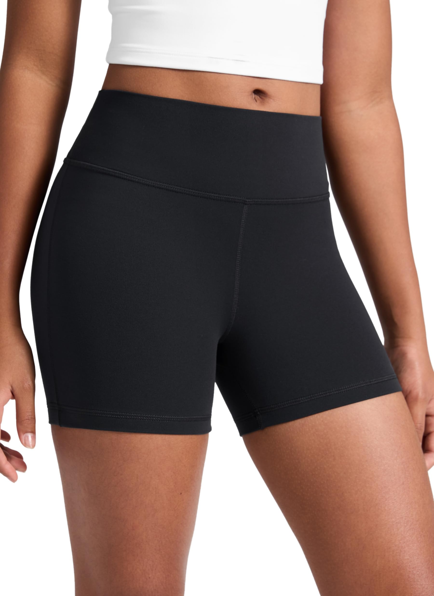 CRZ YOGA Chicas Butterluxe Shorts Deportivos de Motociclista Niños Adolescente Salón Activo Bailar Yoga Correr Negro S