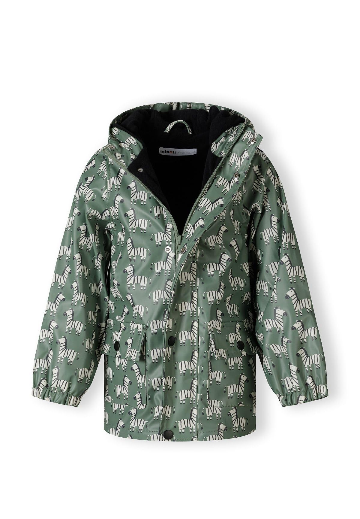 Minoti Jungen Regenjacke, wasserdicht, schnelltrocknend, gefüttert, mit Aufdruck