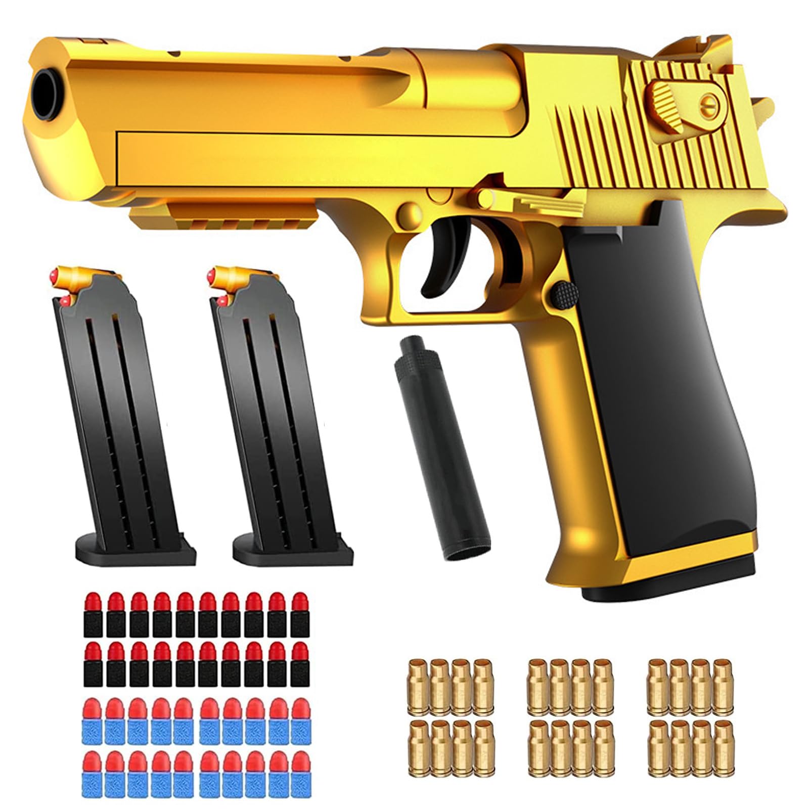 Pistola giocattolo,Pistola Giocattolo a Proiettile Morbido,Giocattolo di Schiuma Blaster,Giocattolo Blaster Proiettile in Schiuma Morbida,Soft Bullet Toy Gun,Regali di Compleanno per 14+